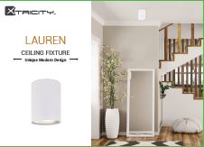 Ceiling light 1 head white "Lauren"