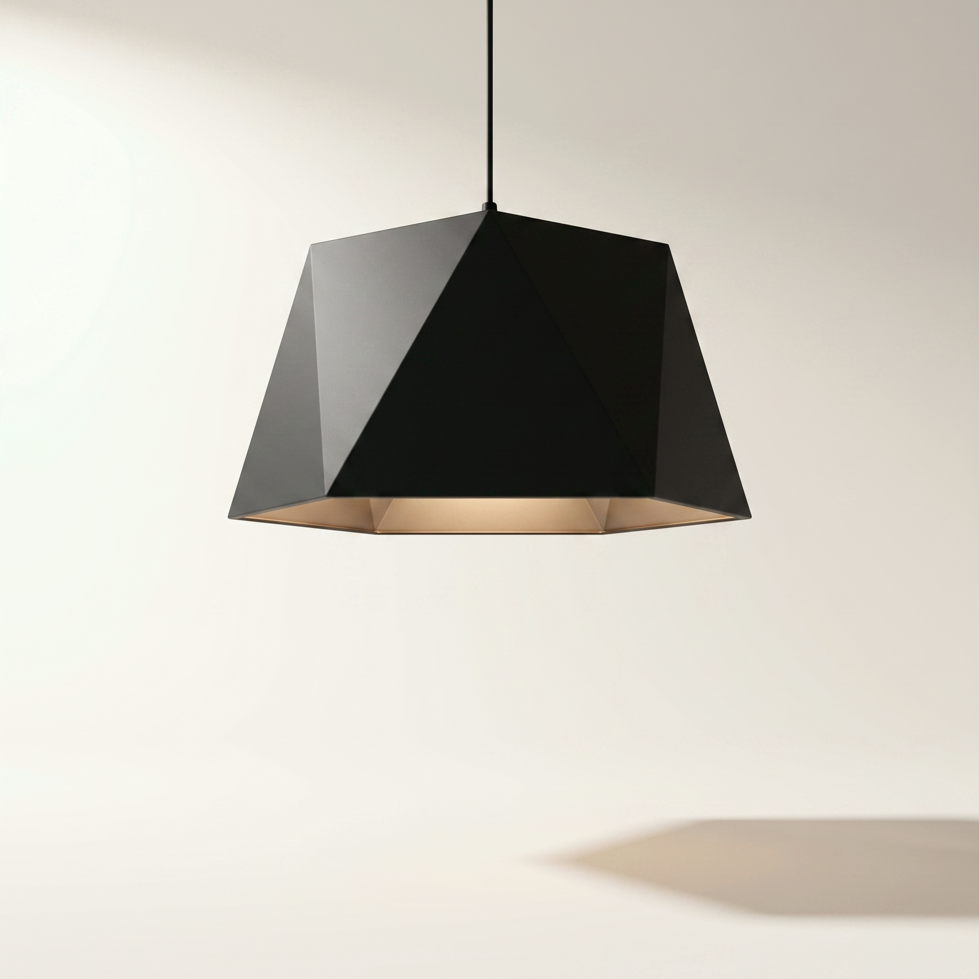 Beverly Pendant Light, Black (Wide Dome)