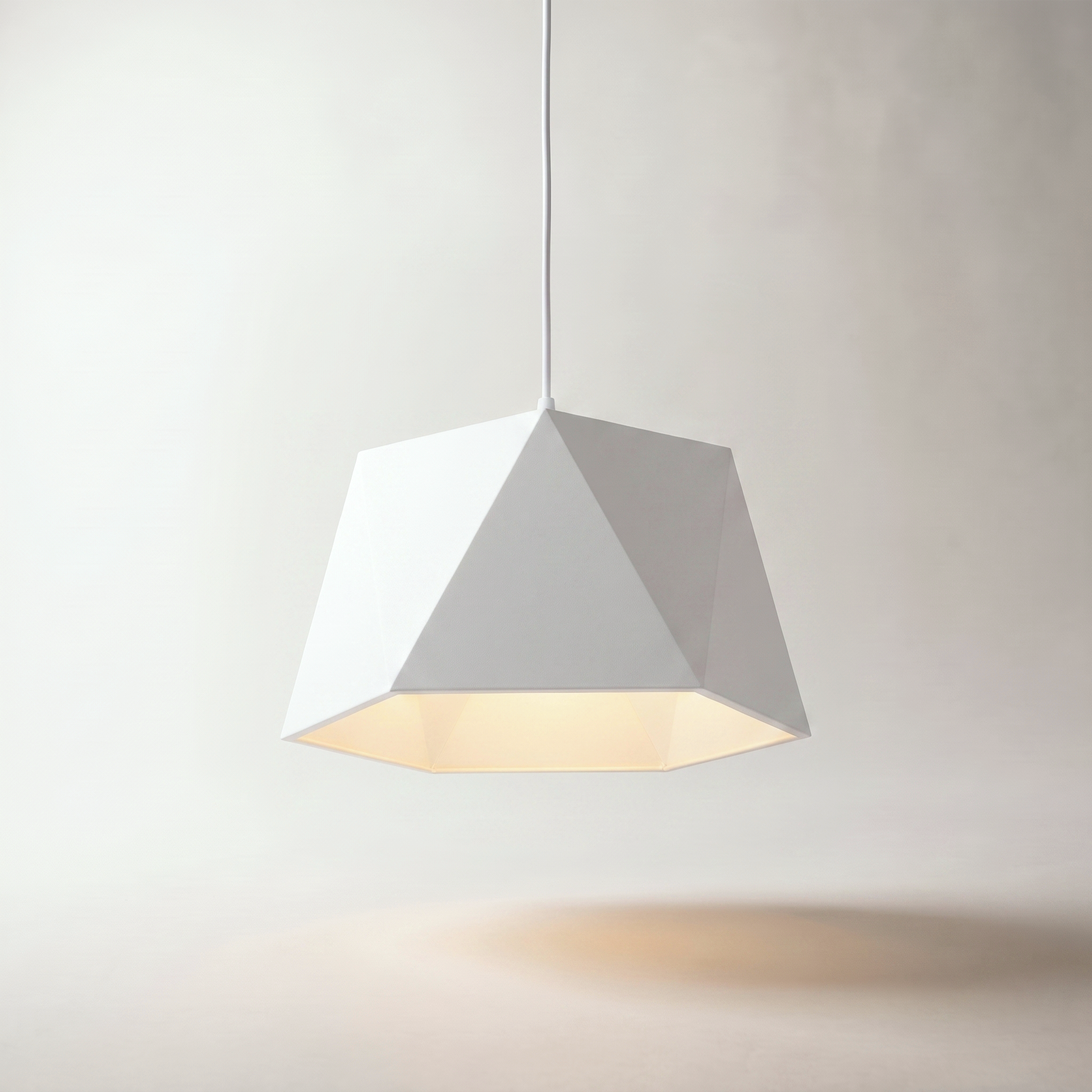 Beverly Pendant Light, White (Wide Dome)