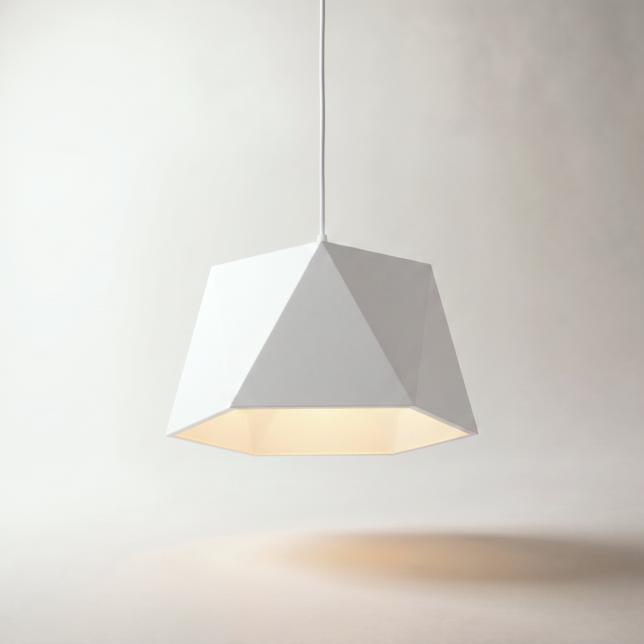 Beverly Pendant Light, White (Wide Dome)
