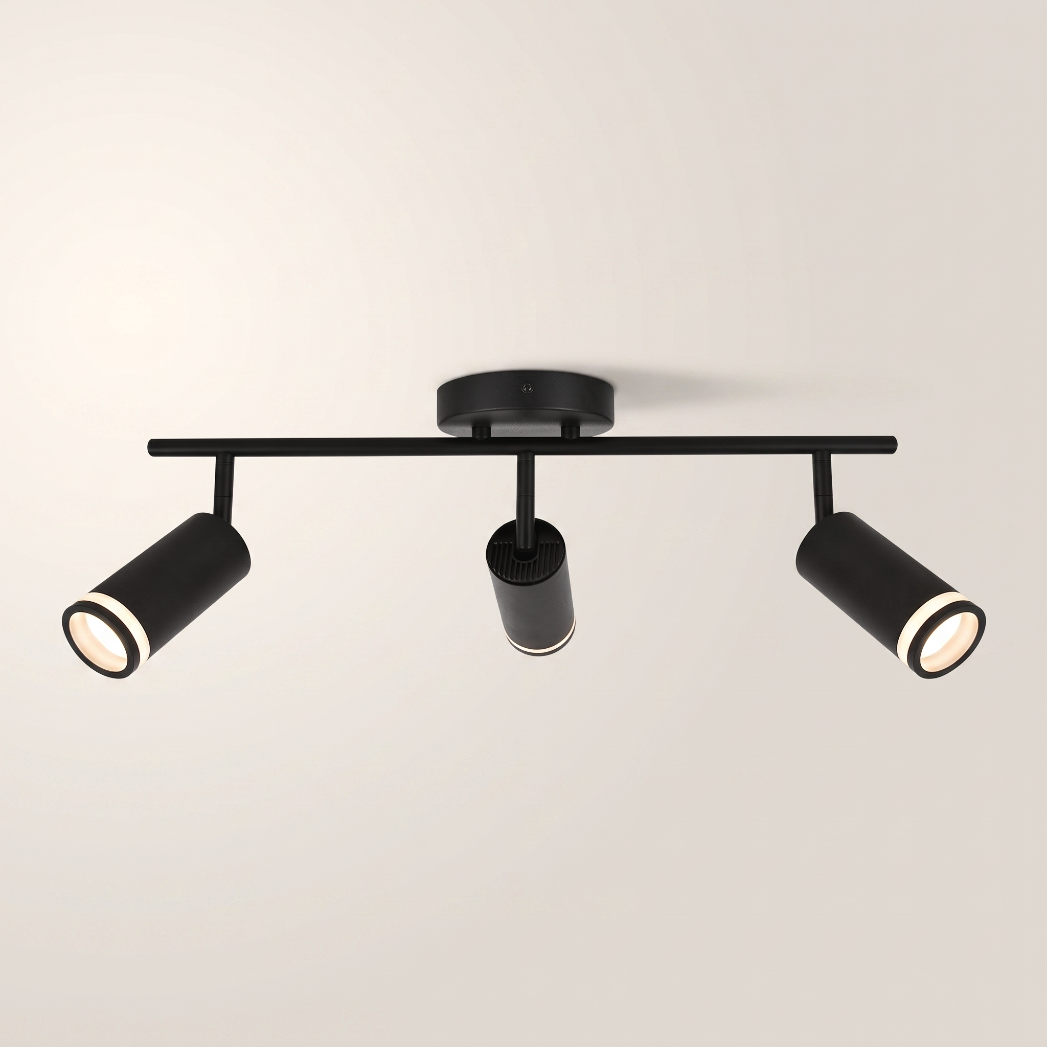 Valegro 3-Head Track Light, Black & White