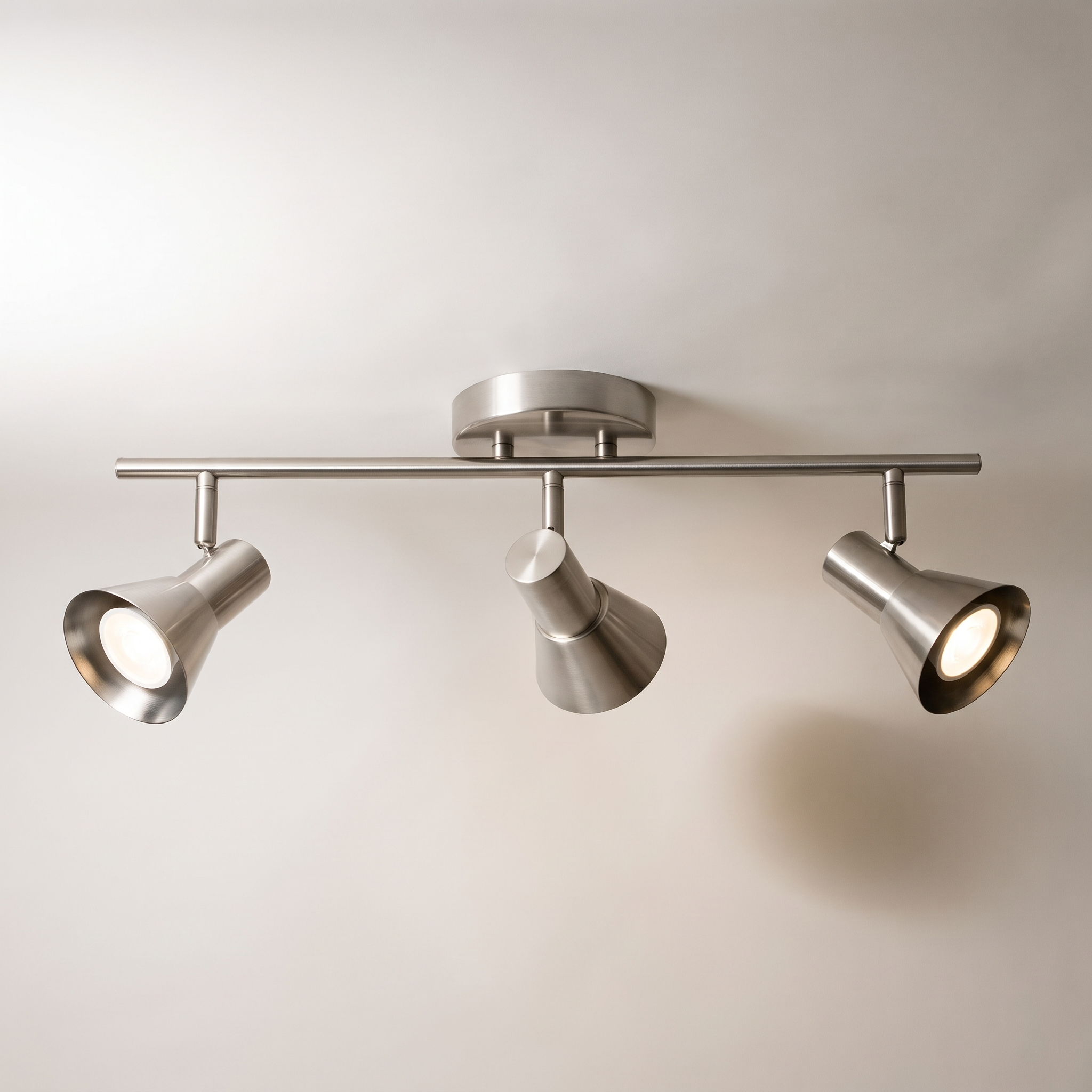 Rosalie 3-Head Track Light, Brushed Nickel