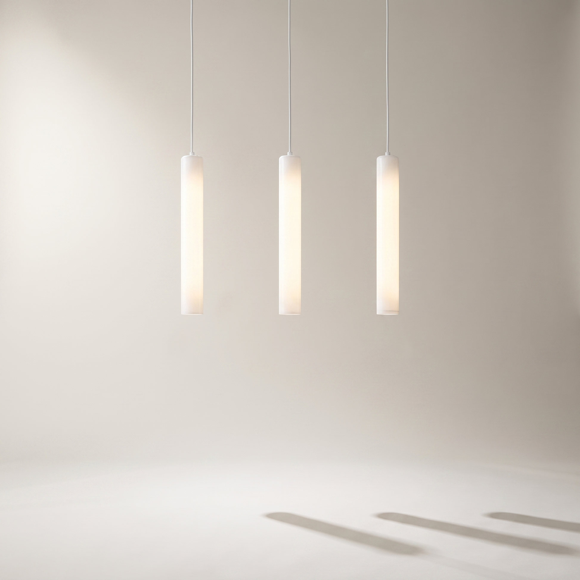 Genesis 3-Light Pendant Fixture, White