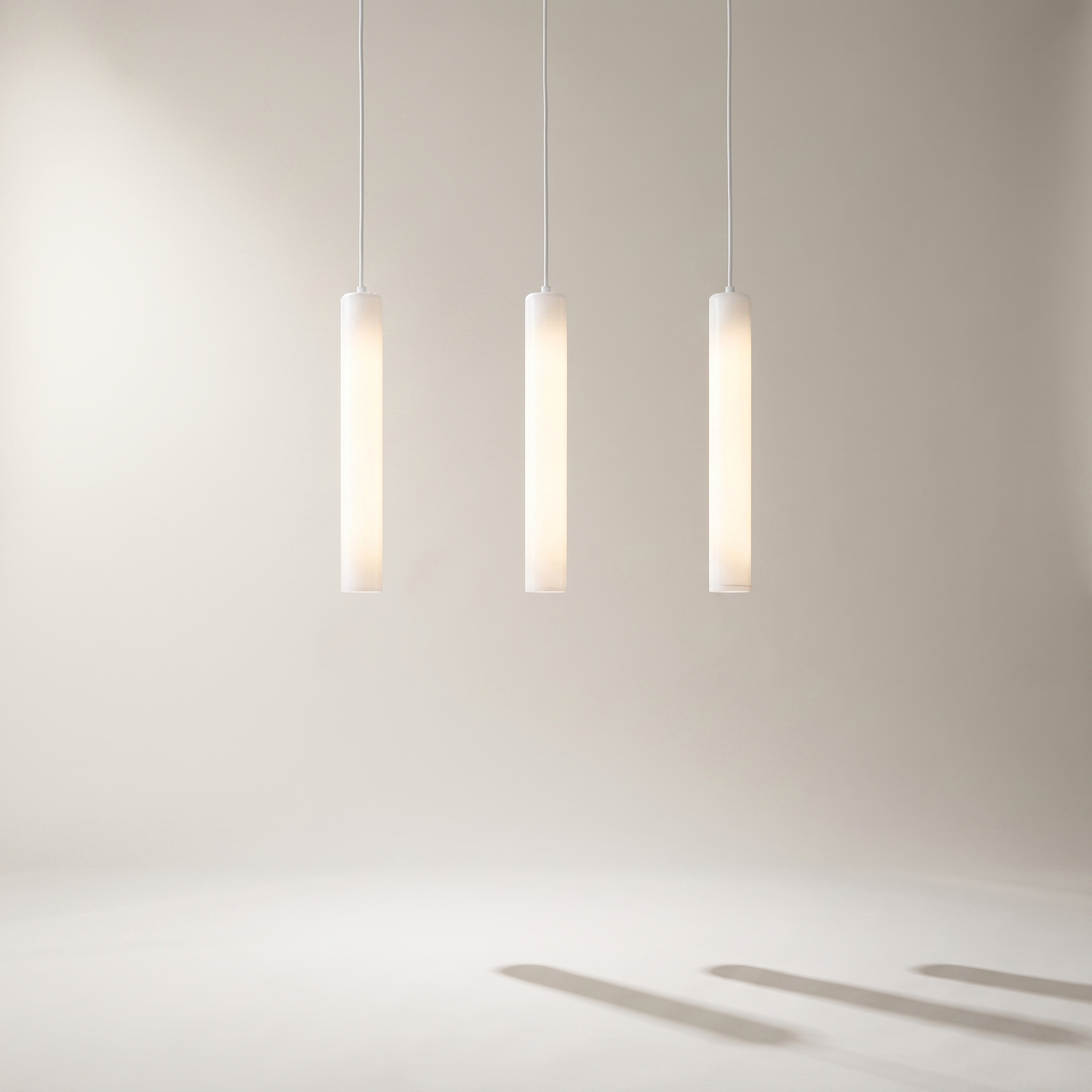 Genesis 3-Light Pendant Fixture, White