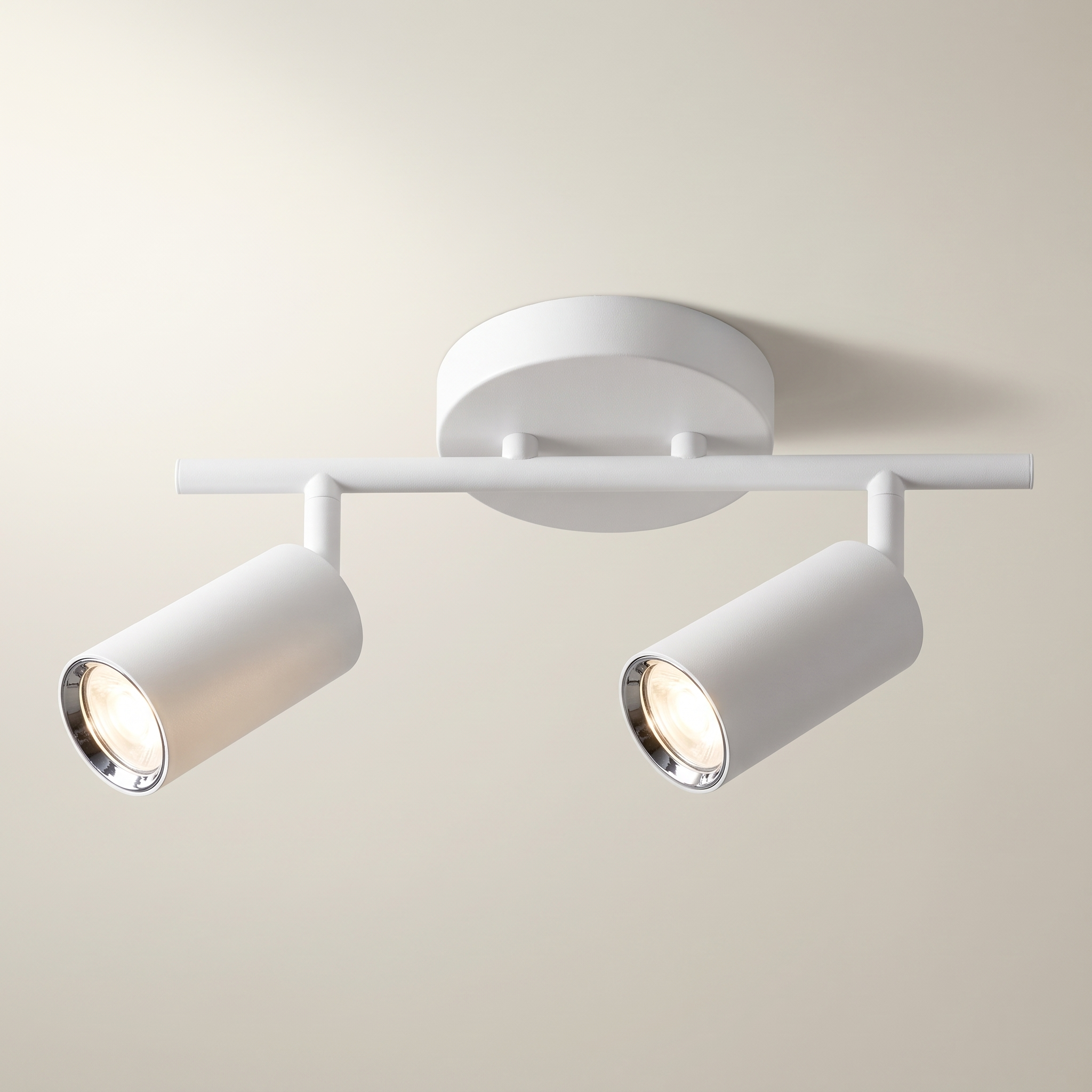 Flemings 2-Head Track Light, White