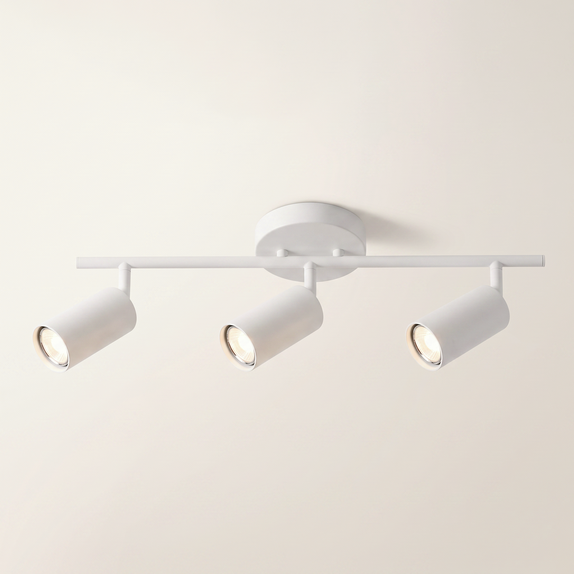 Track bar swivel 3 heads white "Flemings"