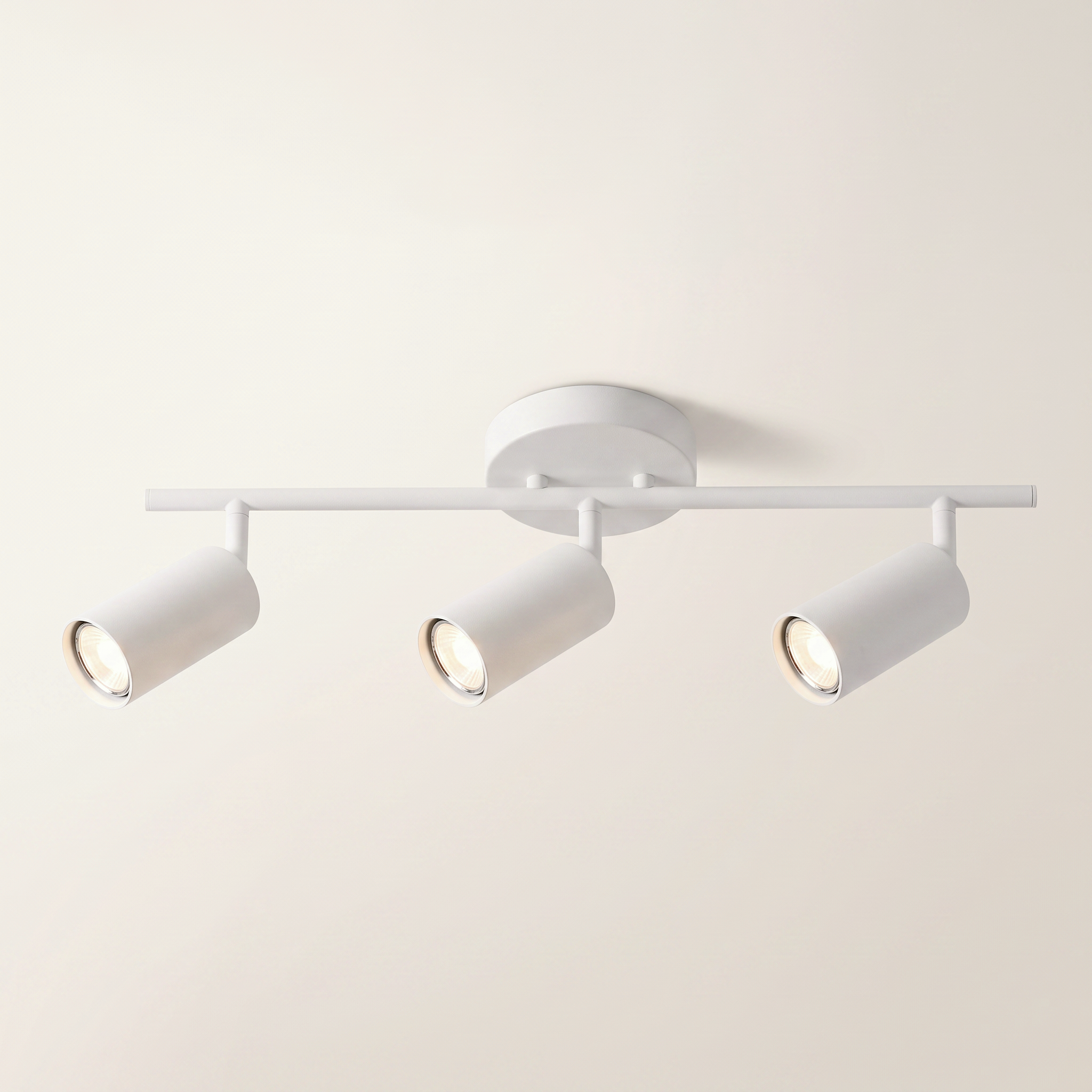 Track bar swivel 3 heads white "Flemings"