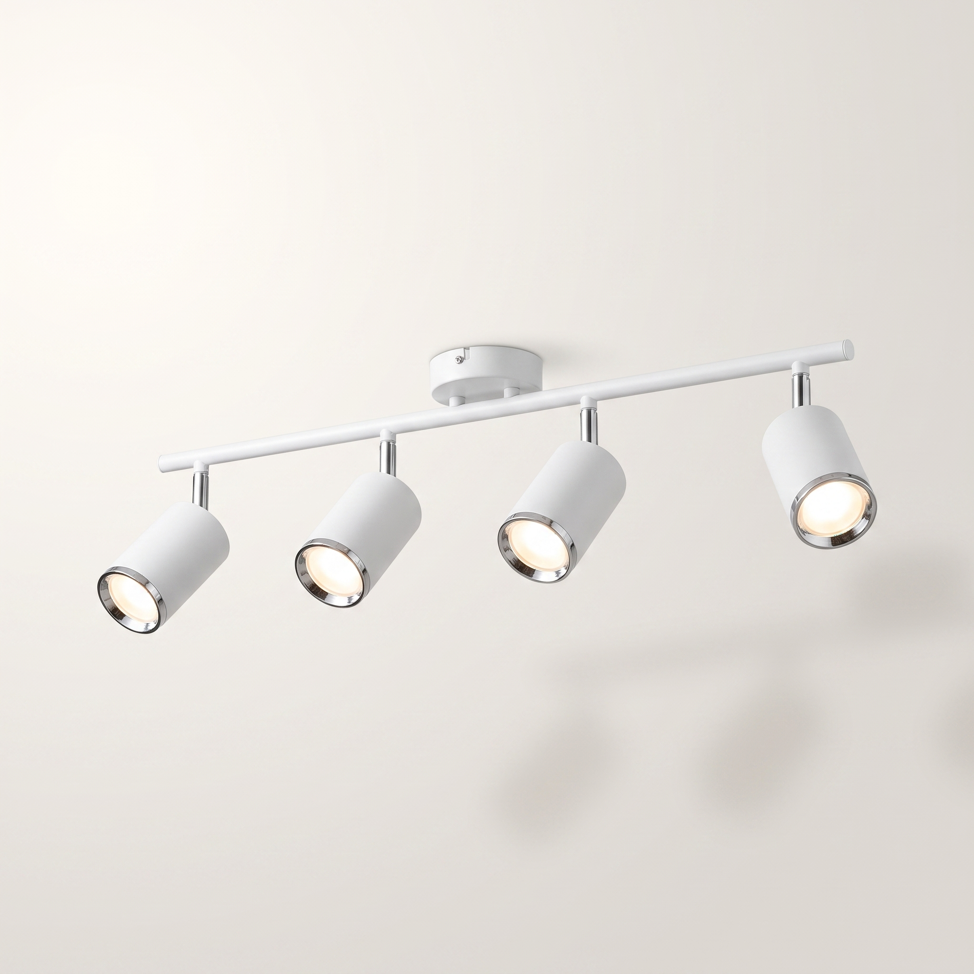 Flemings 4-Head Track Light, White