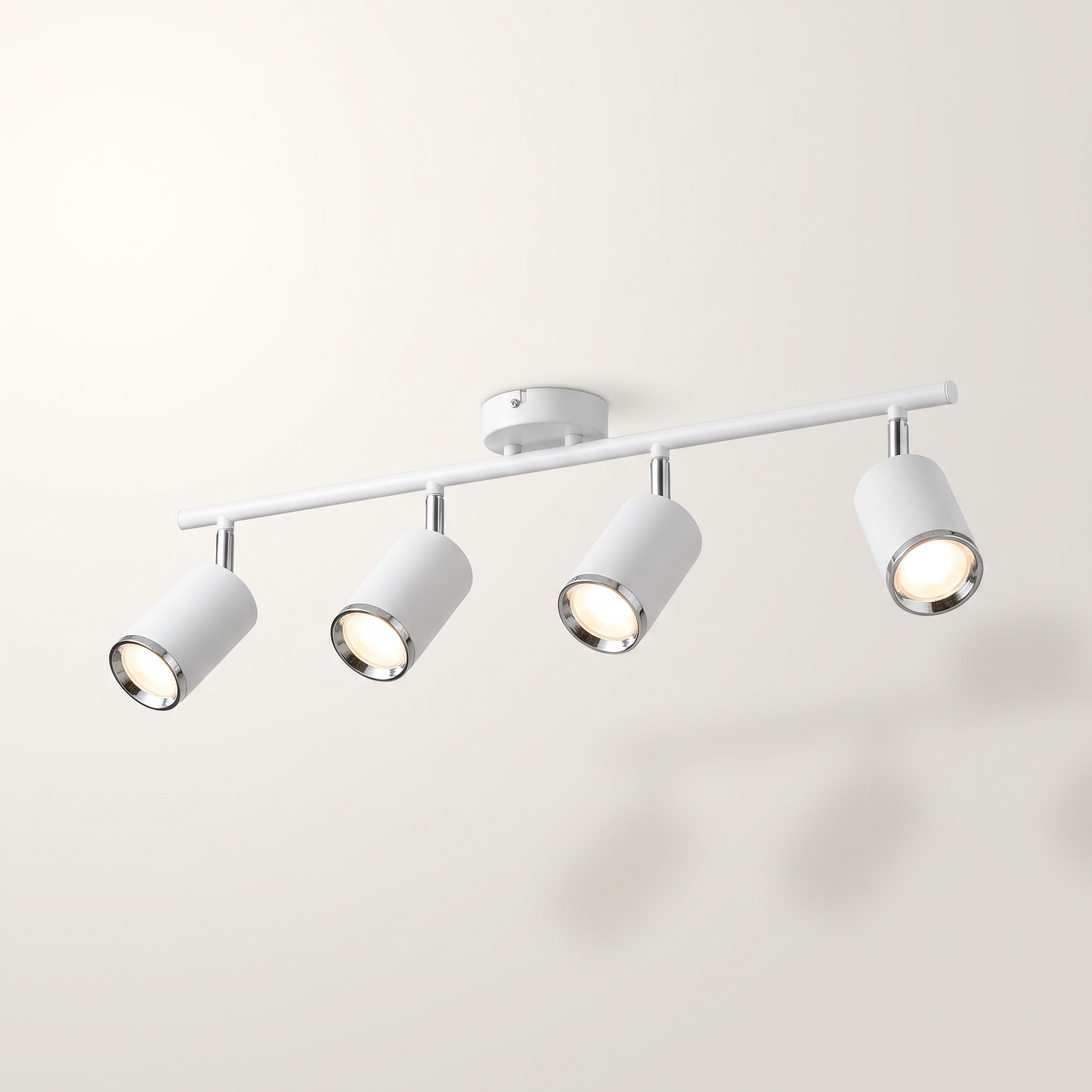Flemings 4-Head Track Light, White