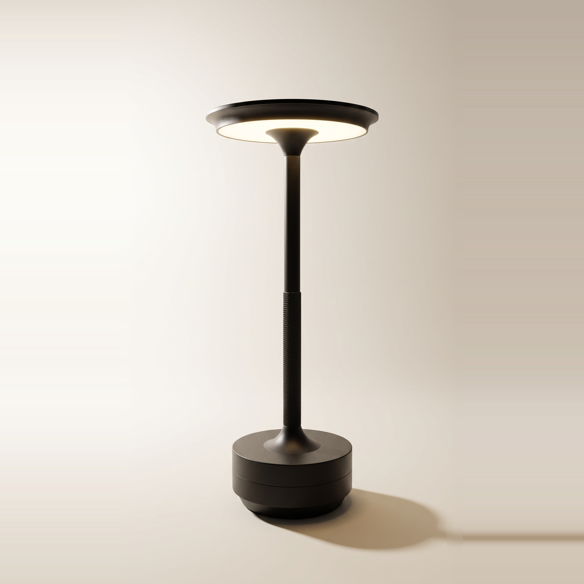 Lampe de table tactile portable Spirit DEL rechargeable USB — Noire