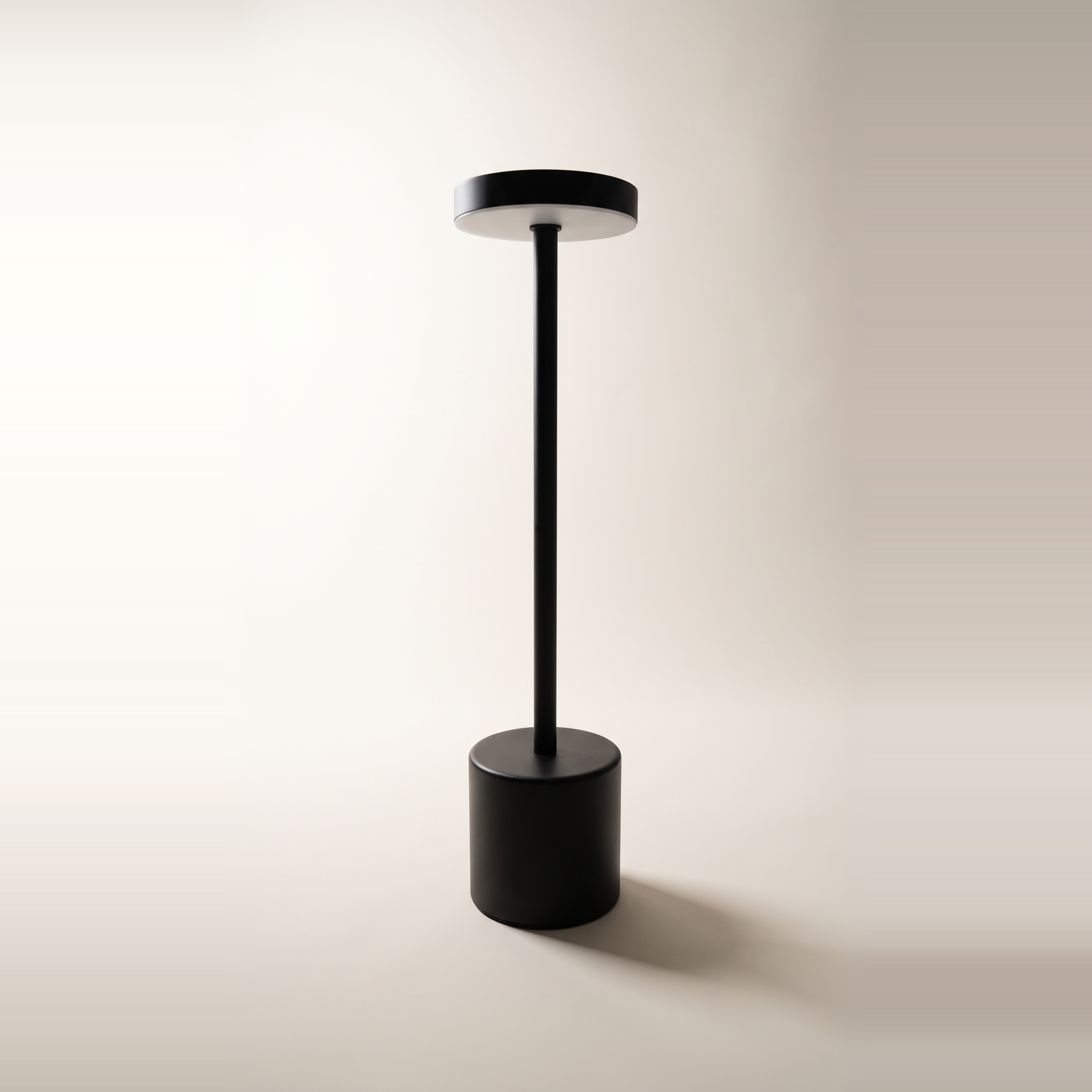 Skylar Portable LED Touch Table Lamp — Slim Cordless, Dimmable 3-Colour, Black