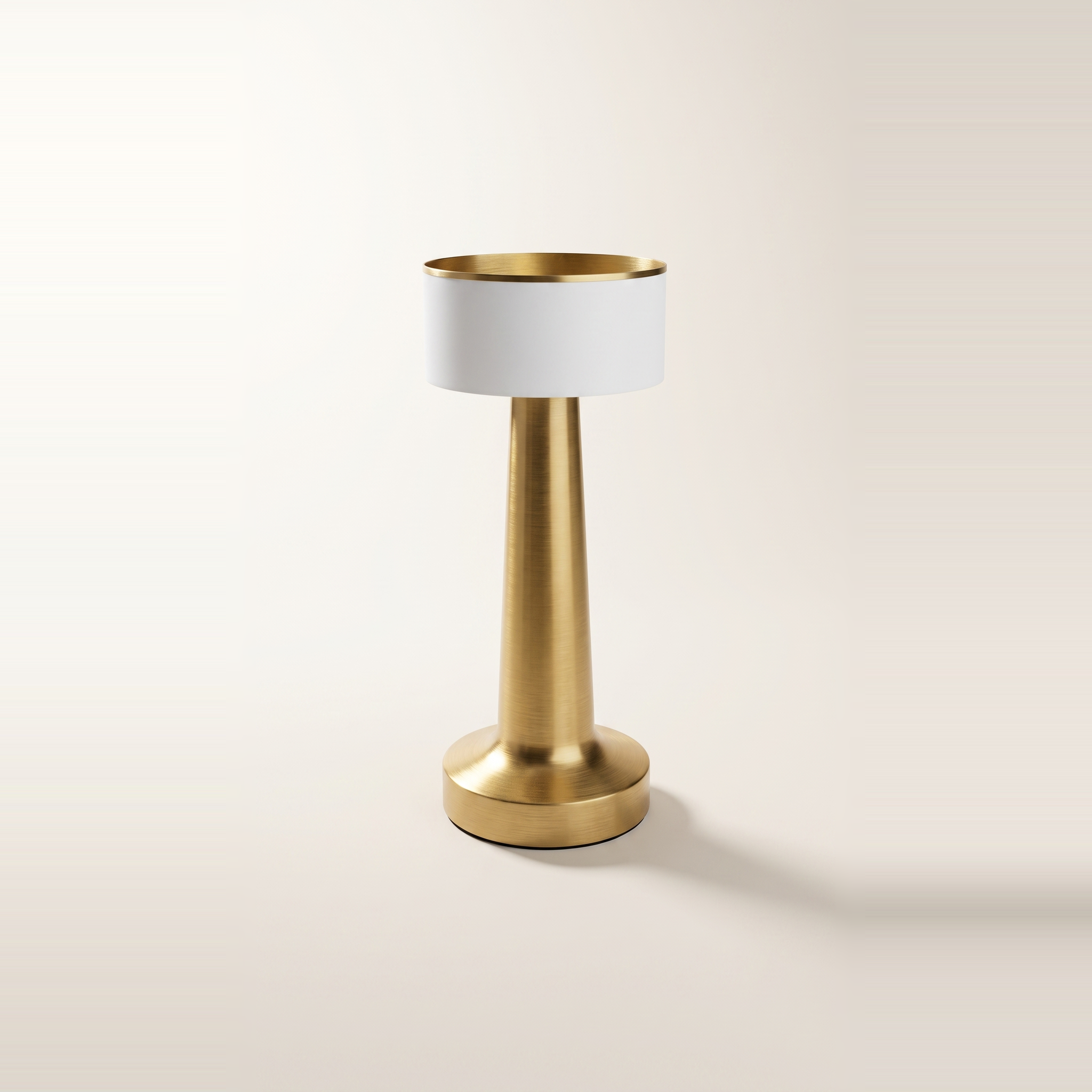 Sophia Portable LED Touch Table Lamp — Compact Cordless, Dimmable 3-Colour, Gold