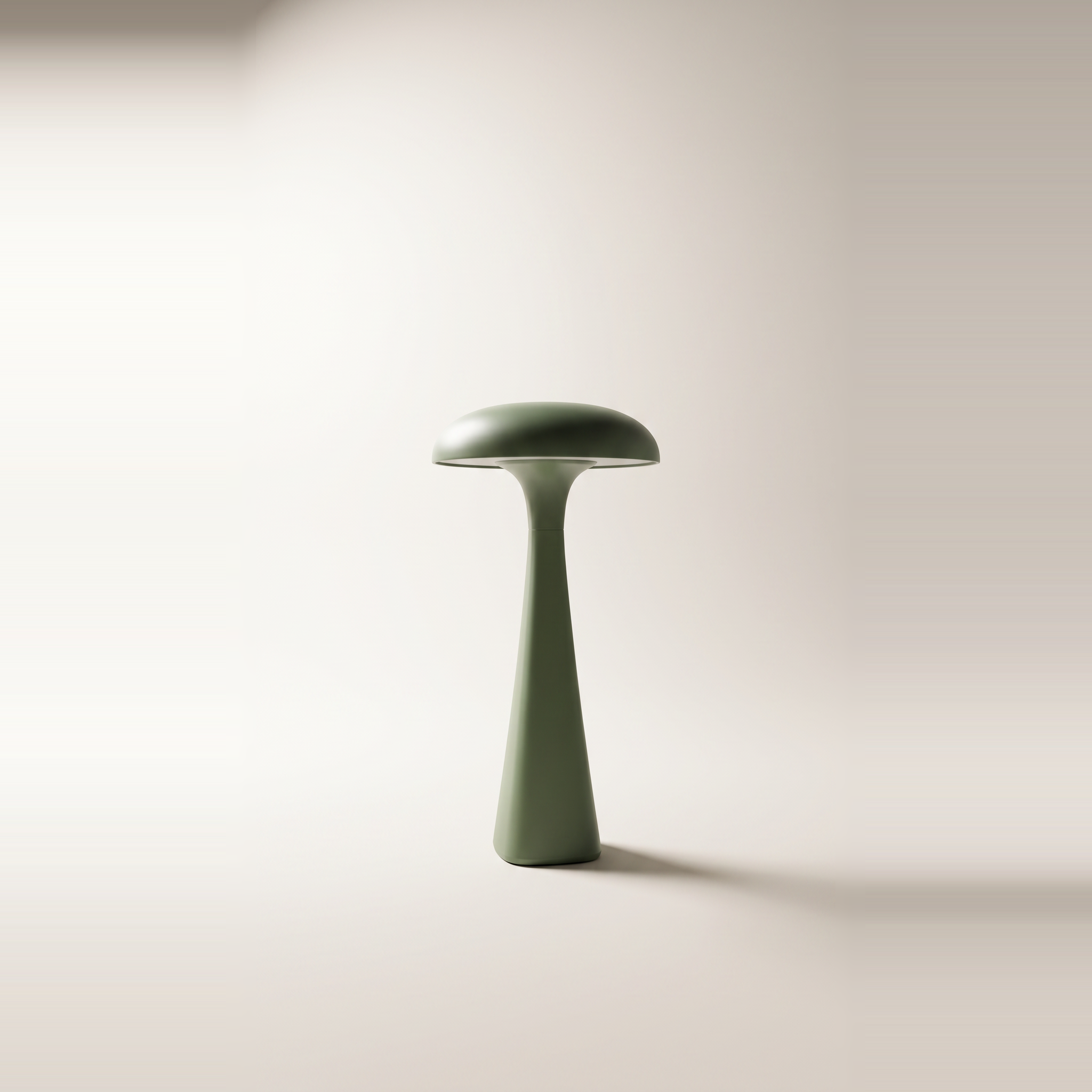 Chanterelles Decorative USB Rechargeable LED Touch Lamp — Cordless, Dimmable 3-Colour, Green