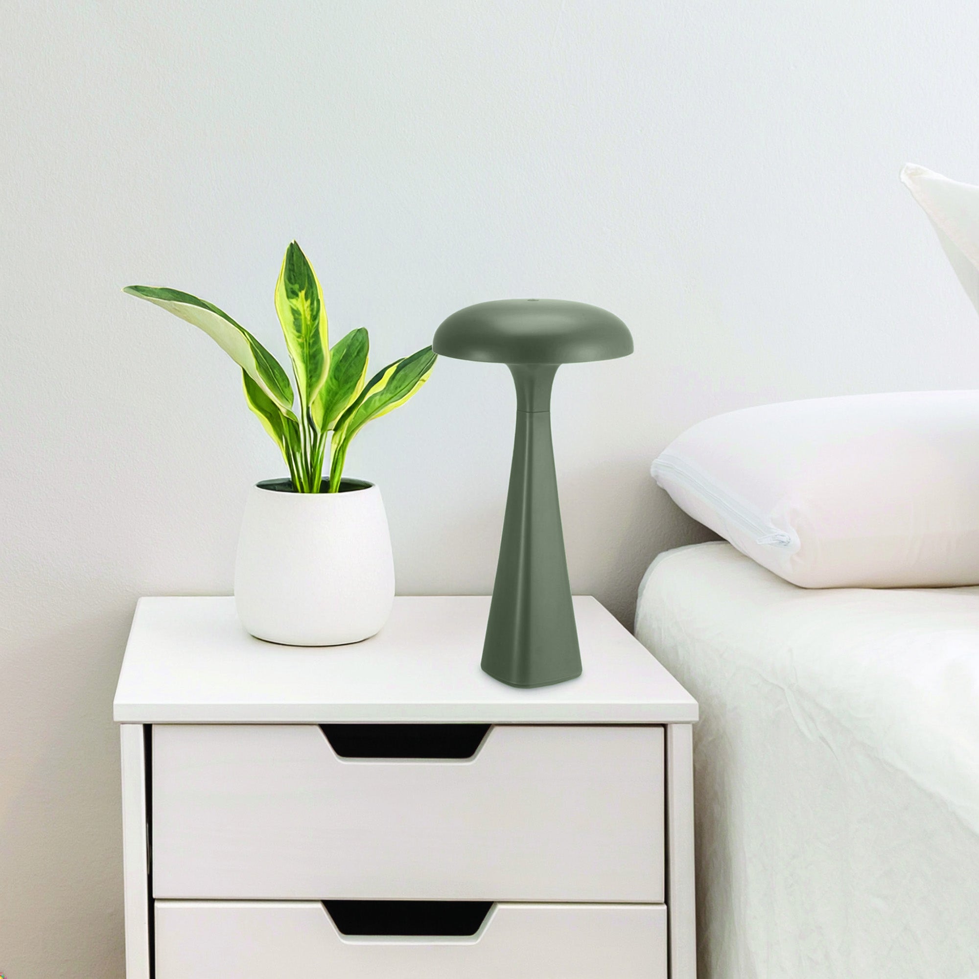 Rechargeable Touch Table Lamp Green ''Chanterelles''