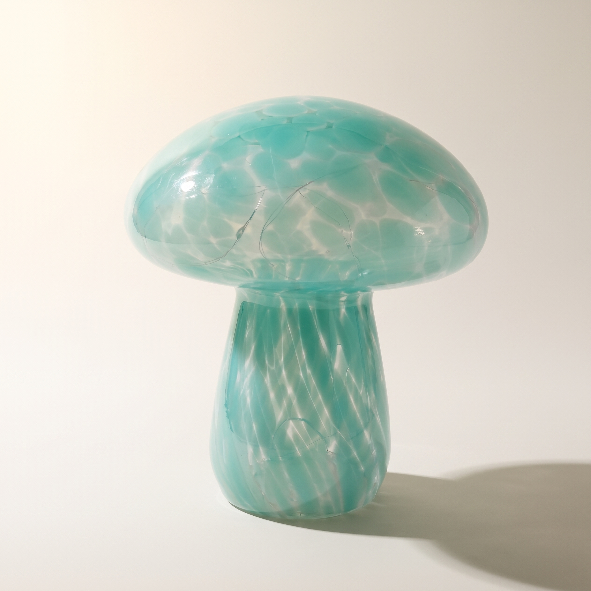 Lampe de table en verre Champignon de Jade