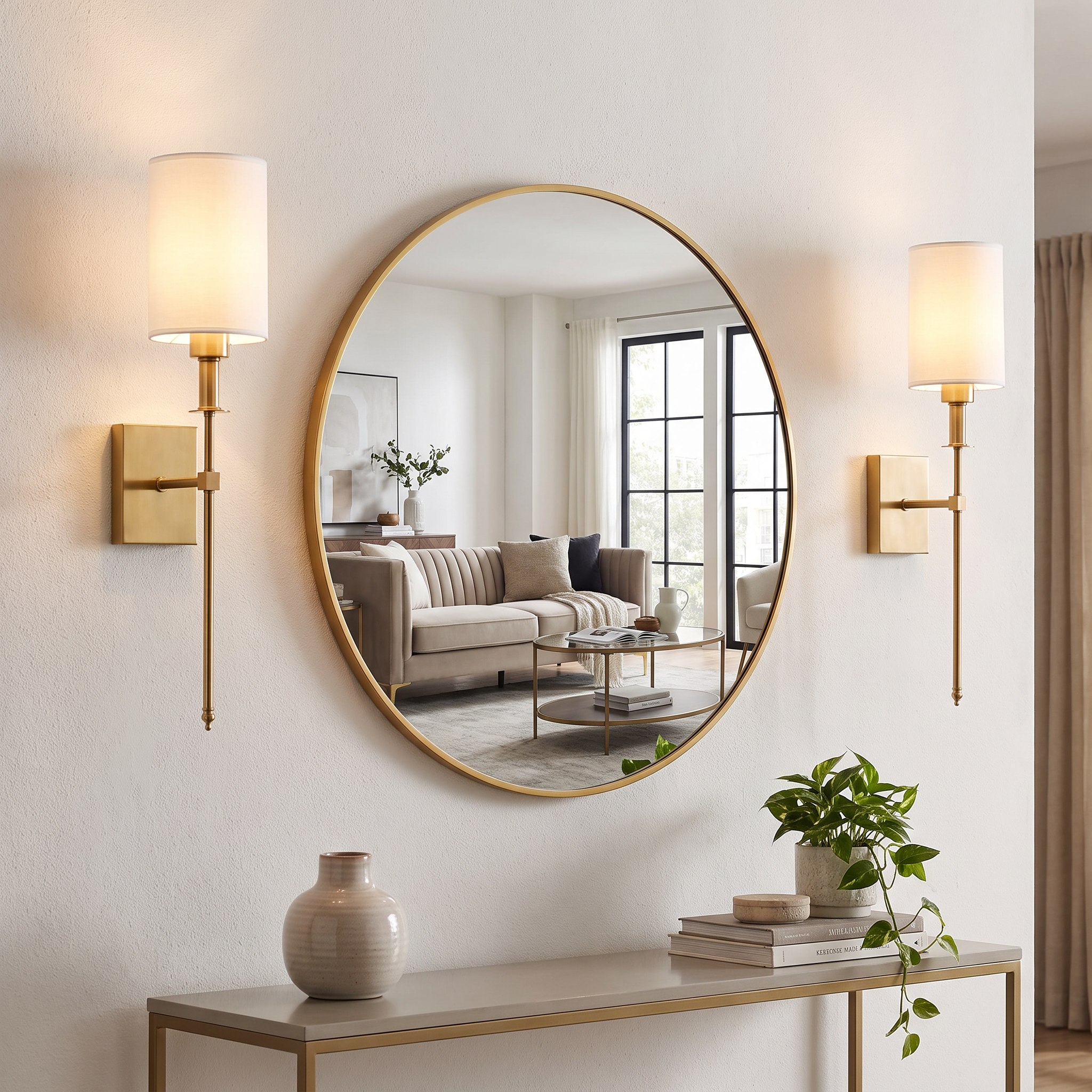 Applique murale LED rechargeable "Étoile" 3W, 300 Lumens, 3000K, 4000K, 6000K + RVB, Dimmable — Chrome & blanc, Lot de 2
