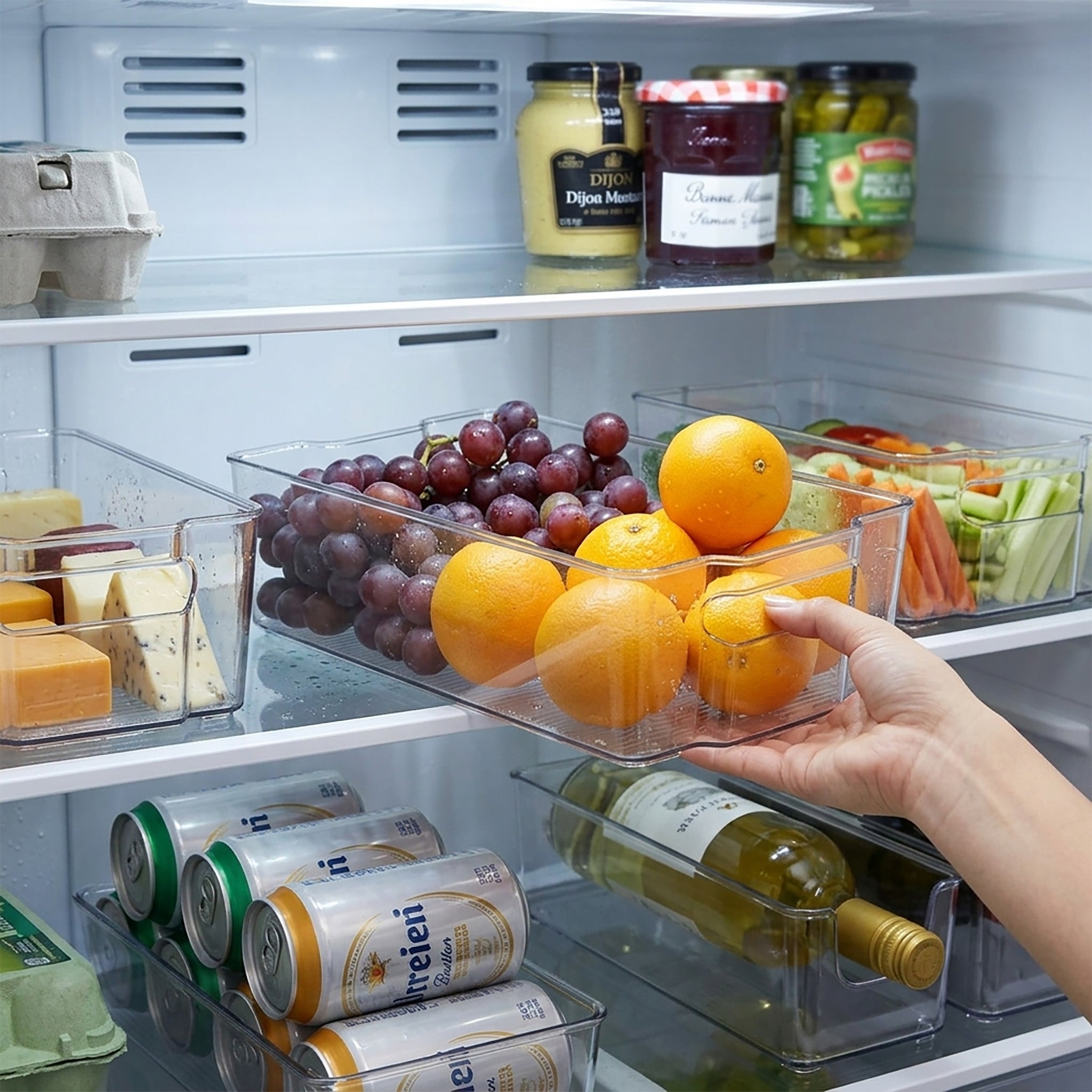 Fridge & Freezer Storage Organizer 37.5 × 21 × 10 cm