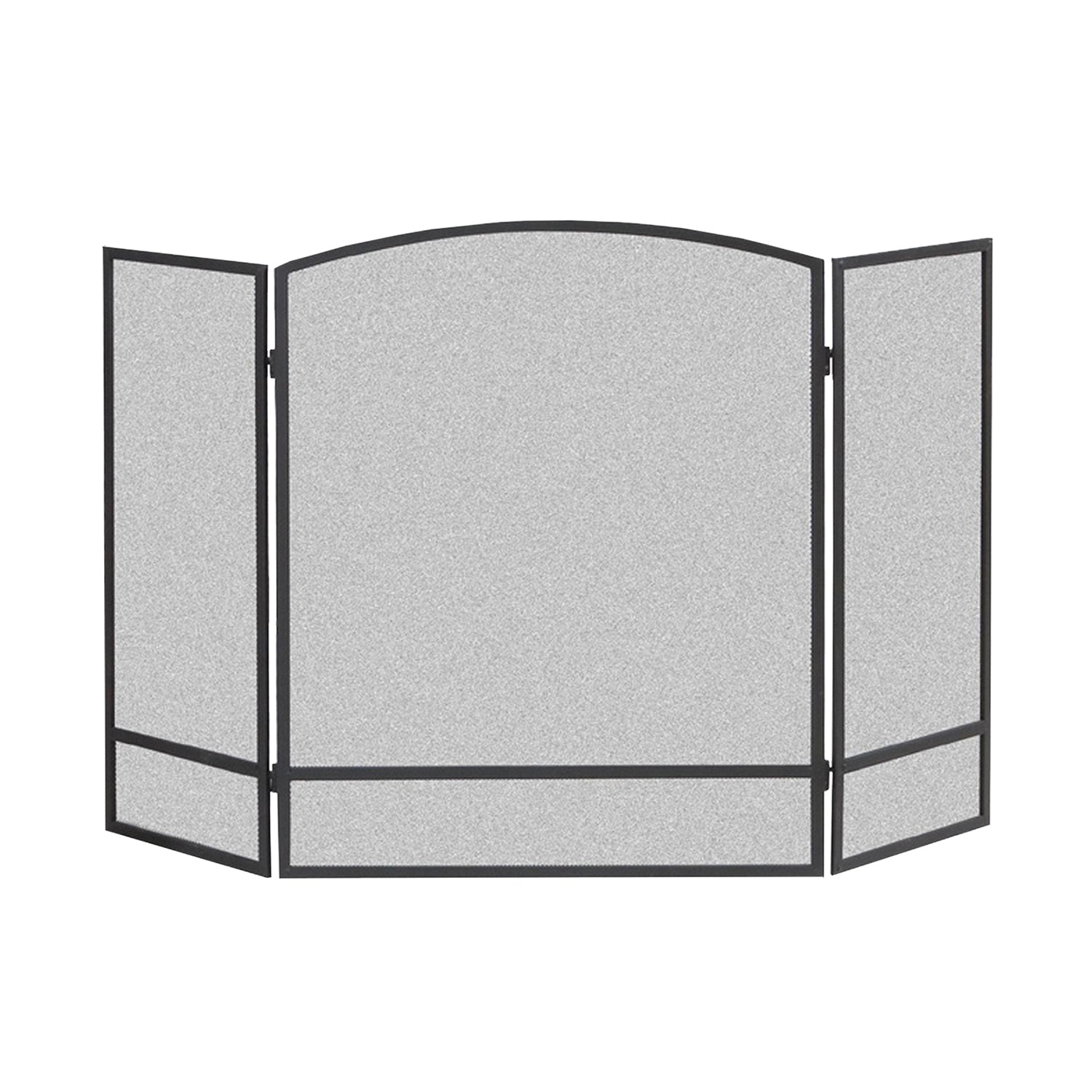 3 Panel Fireplace Screen Foldable 31 × 48″ Black "york