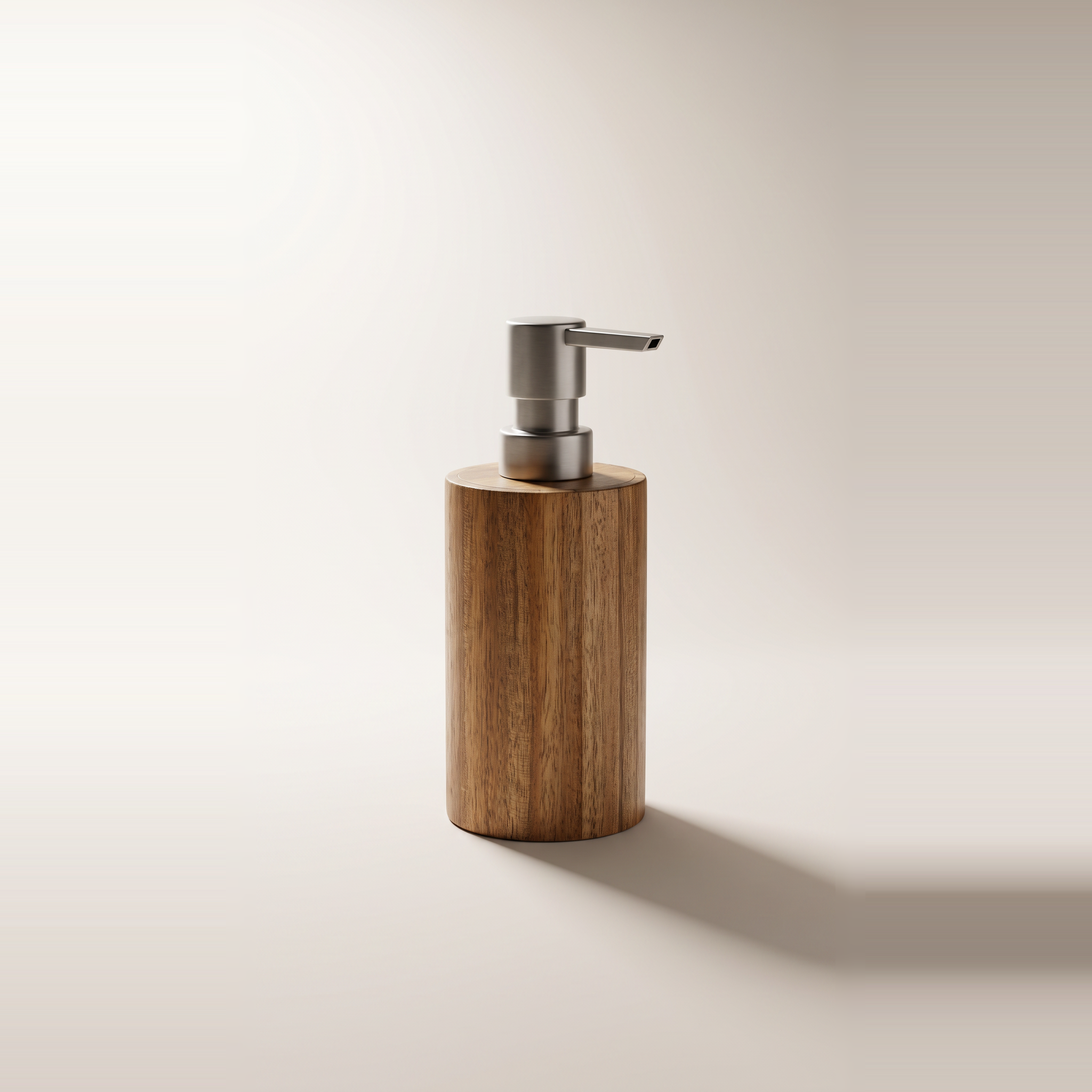 Distributeur tube en bois d'acacia foncé