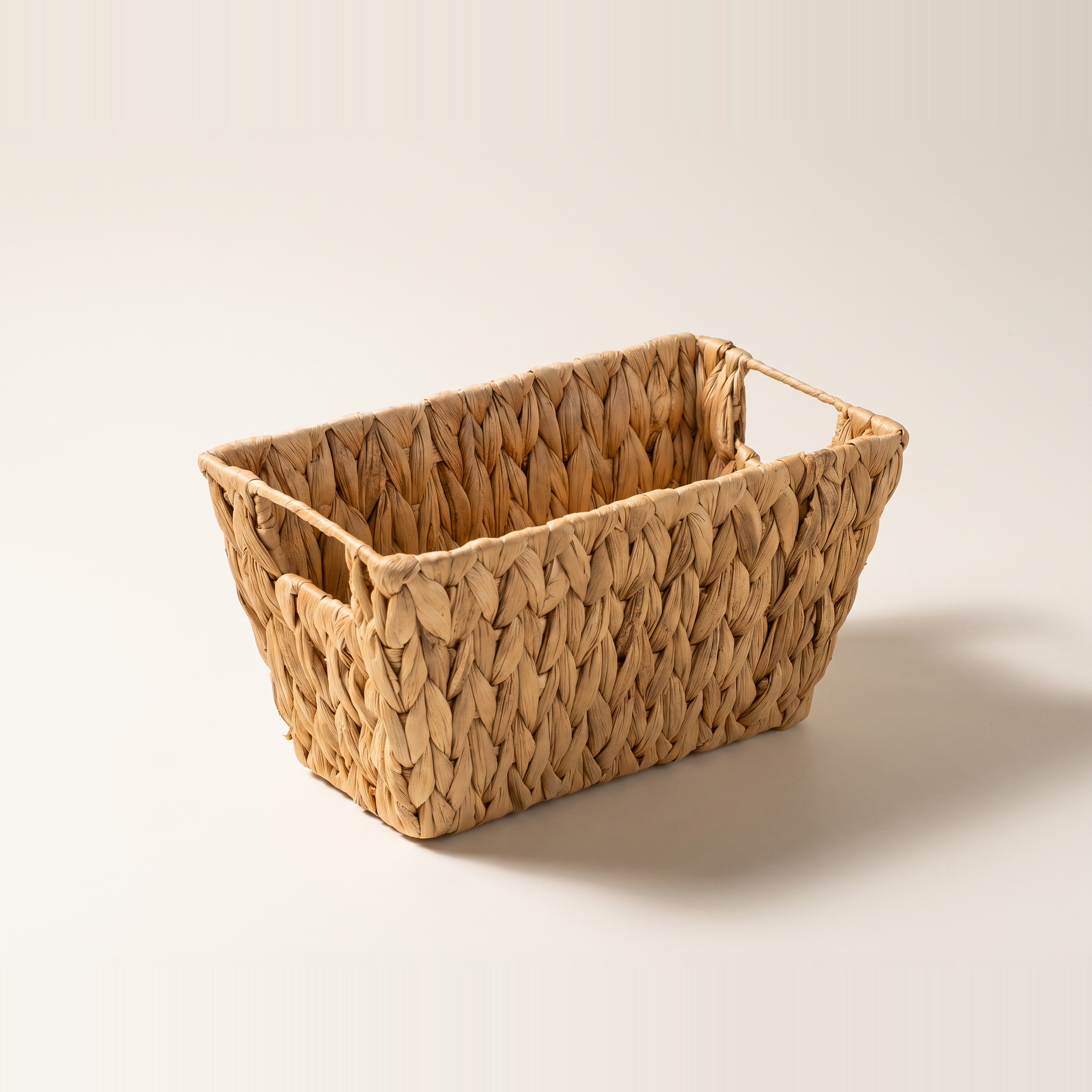 Panier de rangement JS Maison en jacinthe d'eau tressée — 29 x 16 x 15 cm
