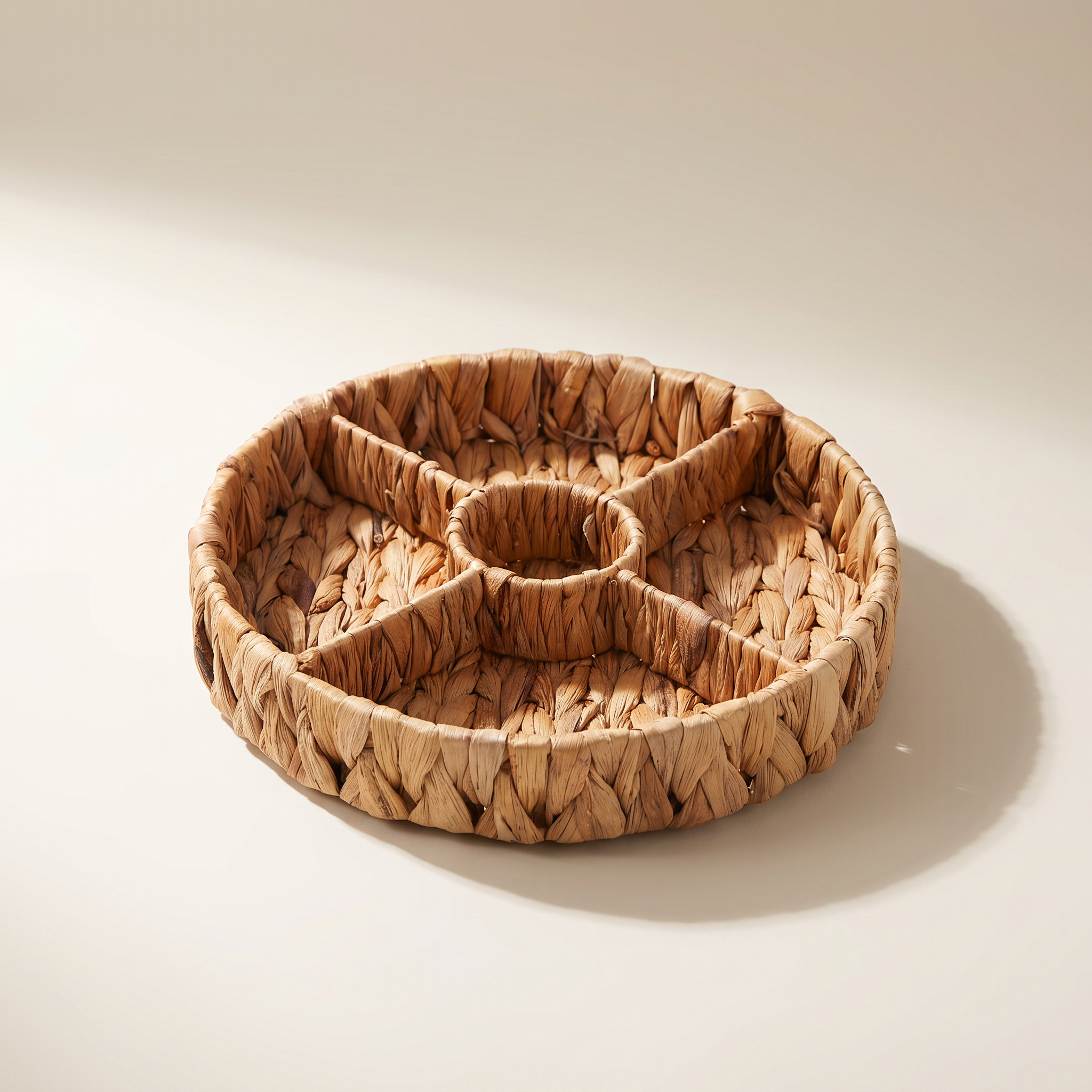 Panier de rangement rond JS Maison à 5 compartiments — 28 cm