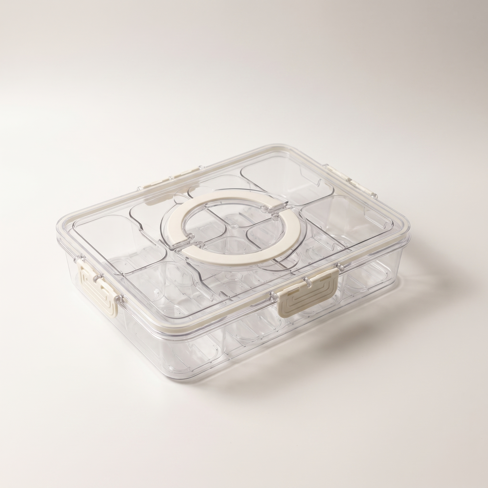 Boîte à goûter multifonctionnelle avec 8 compartiments et poignée