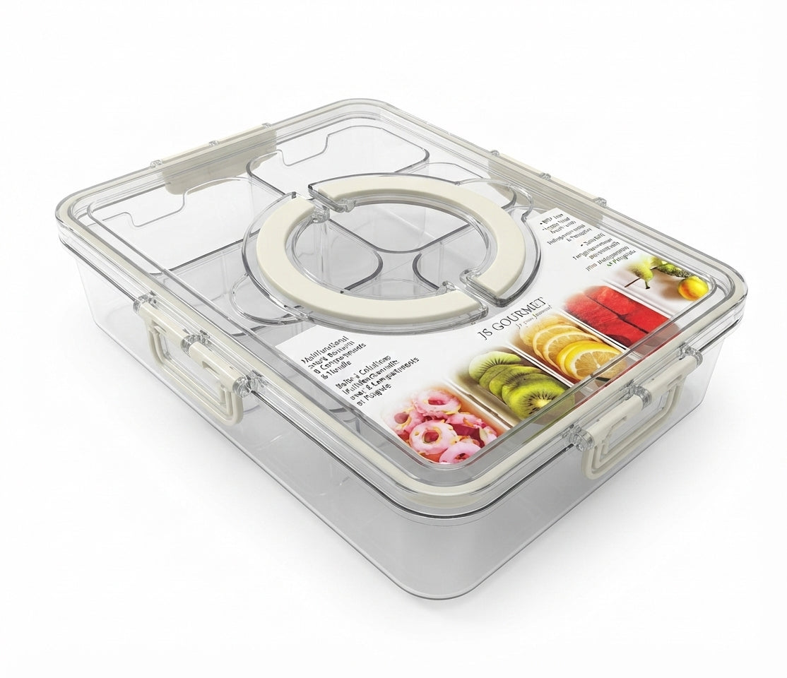 Multifunctional Snack Box with 8 Compartments & Handle packaging