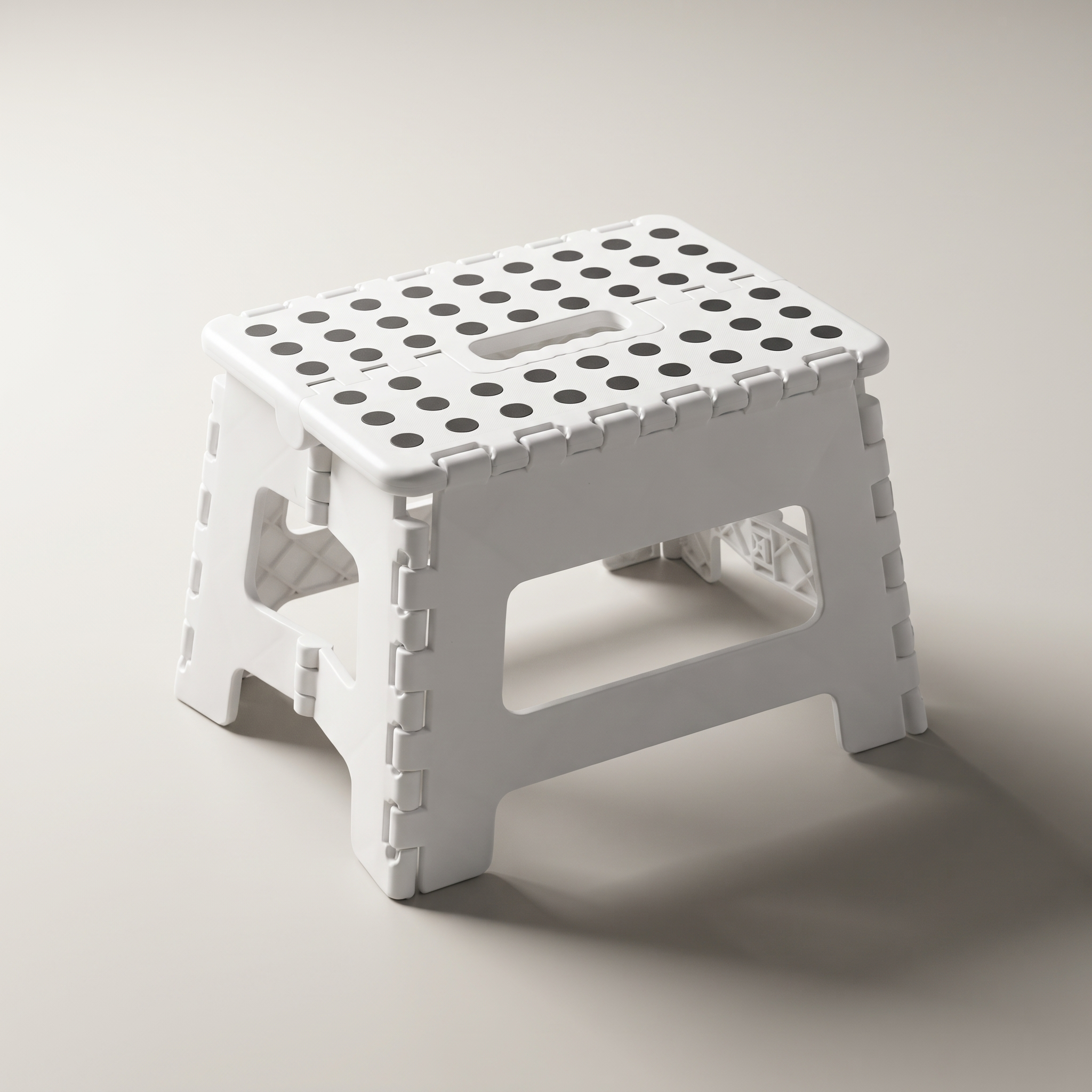 Tabouret pliant en plastique de 9 po — Blanc