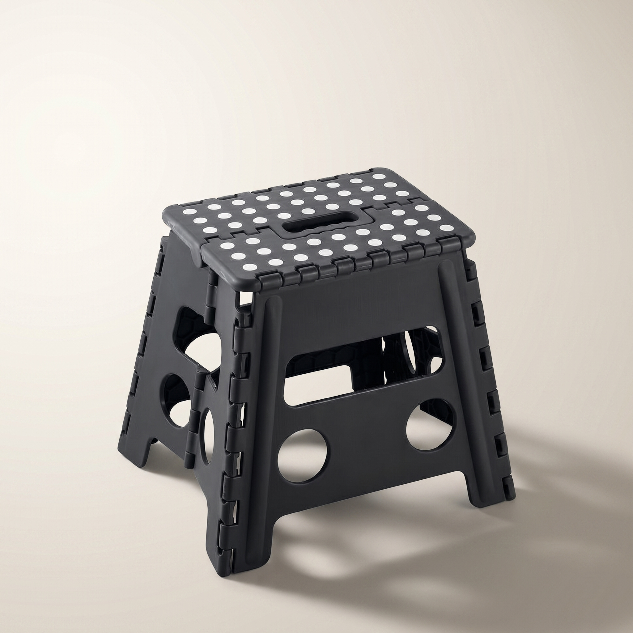 Tabouret pliant en plastique 31,75 cm — Noir