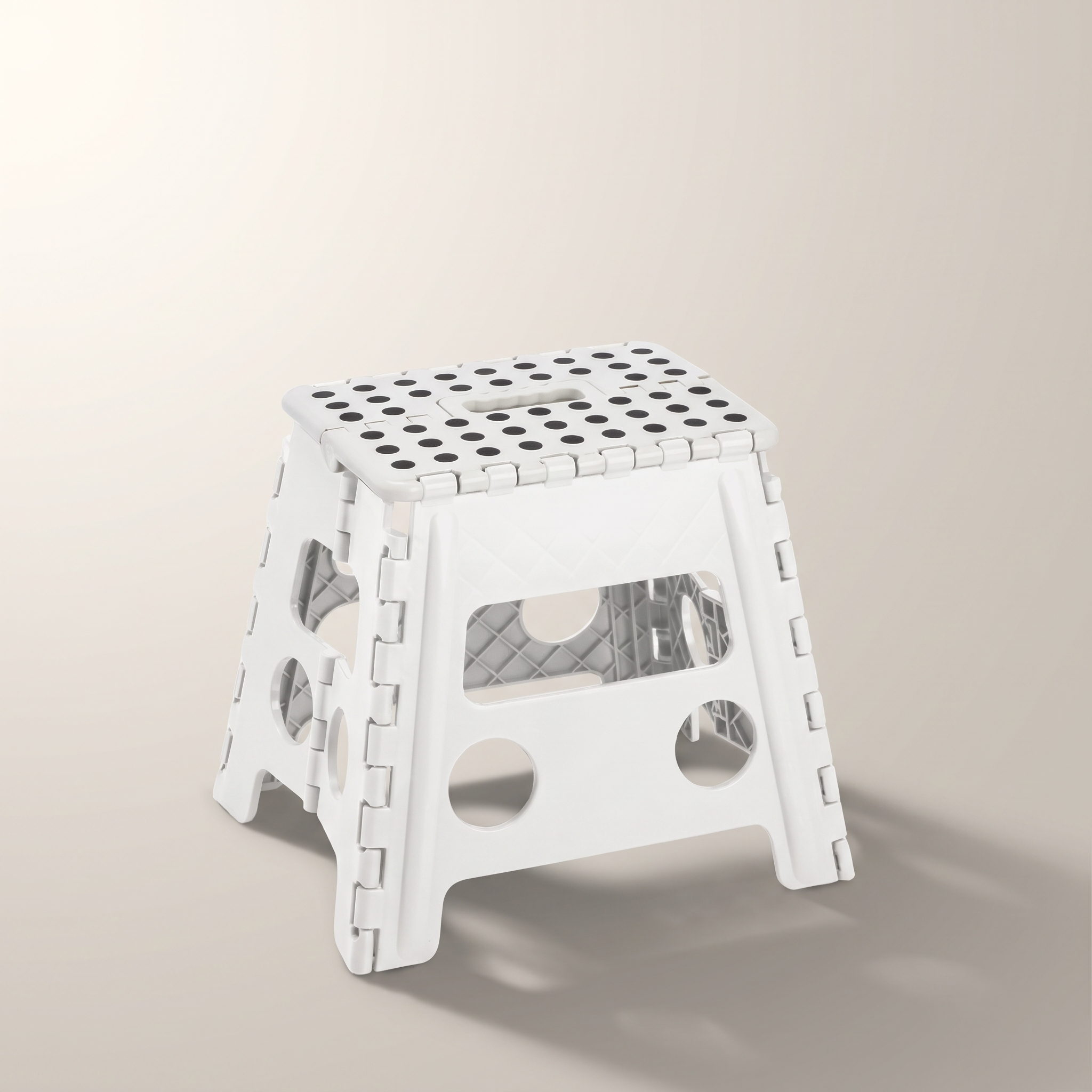 Tabouret pliant en plastique 31,75 cm — Blanc