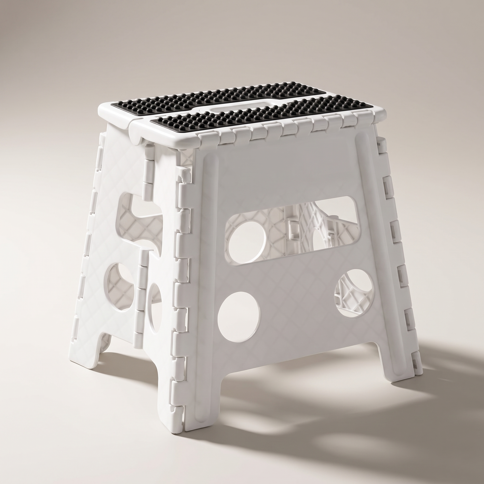 Tabouret pliant antidérapant de 23 cm - Blanc
