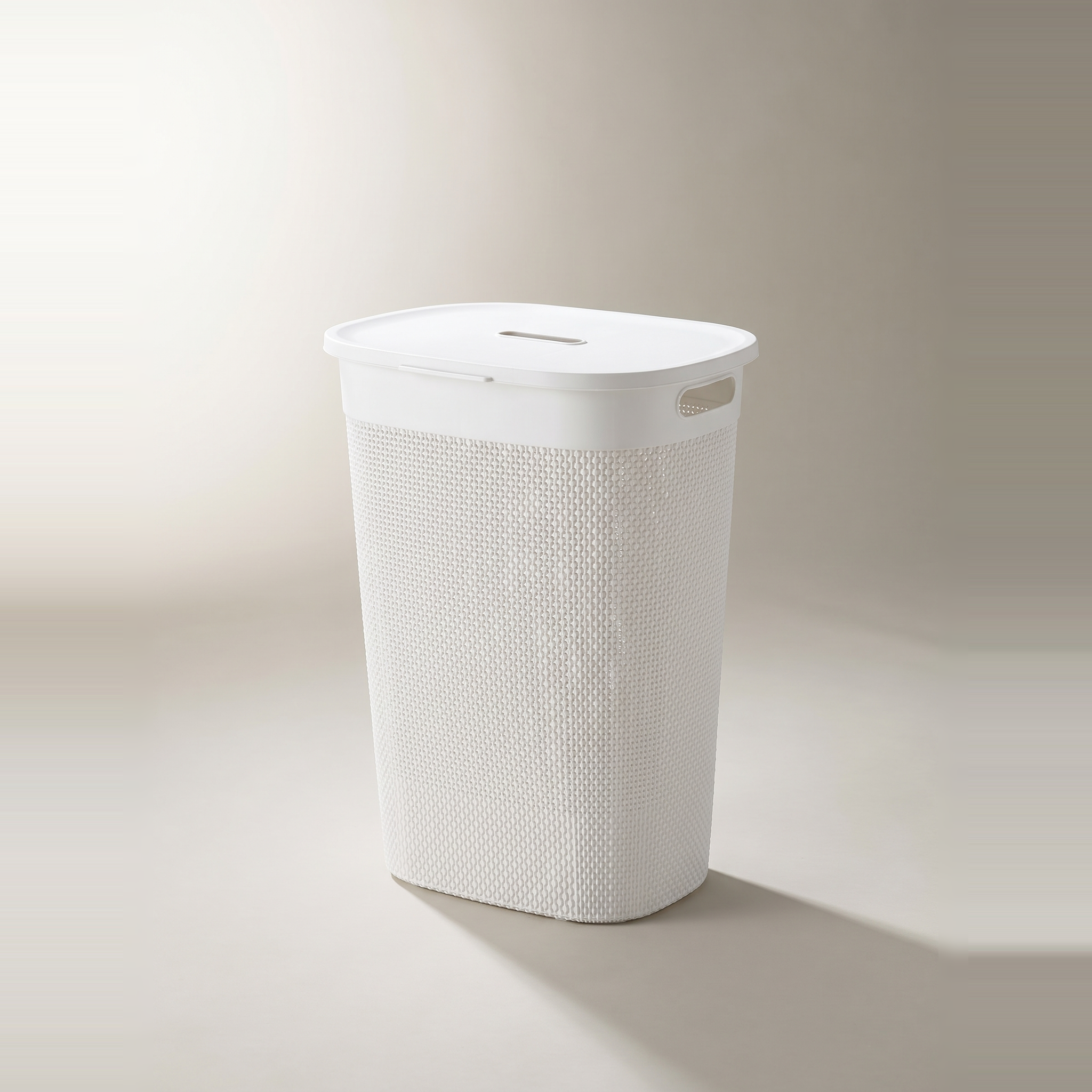 Panier à linge spacieux de 55 L — Blanc