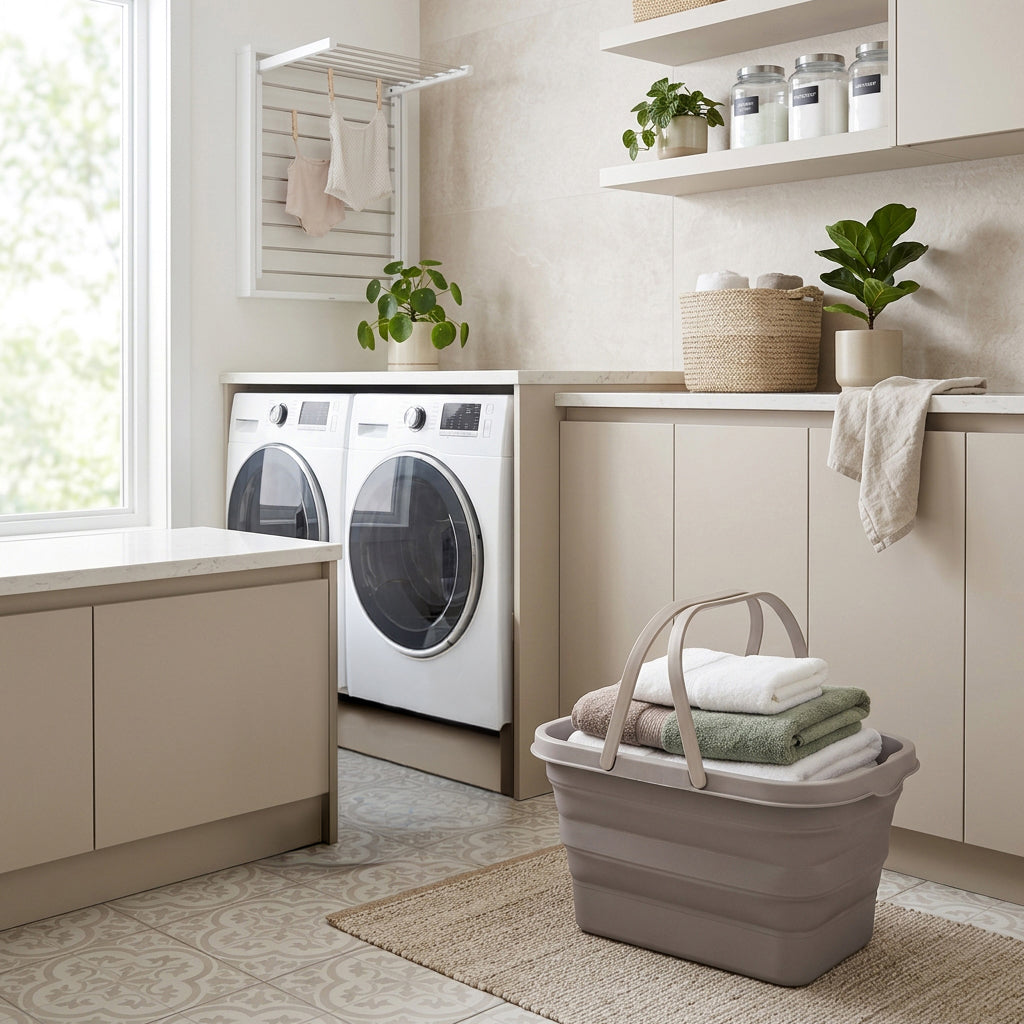 Panier à linge pliable avec poignées — 18 L