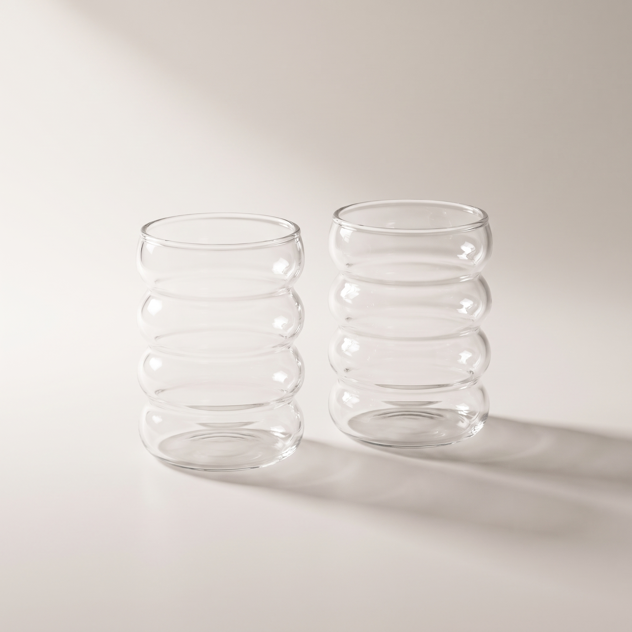Lot de 2 verres ondulés, 480 ml