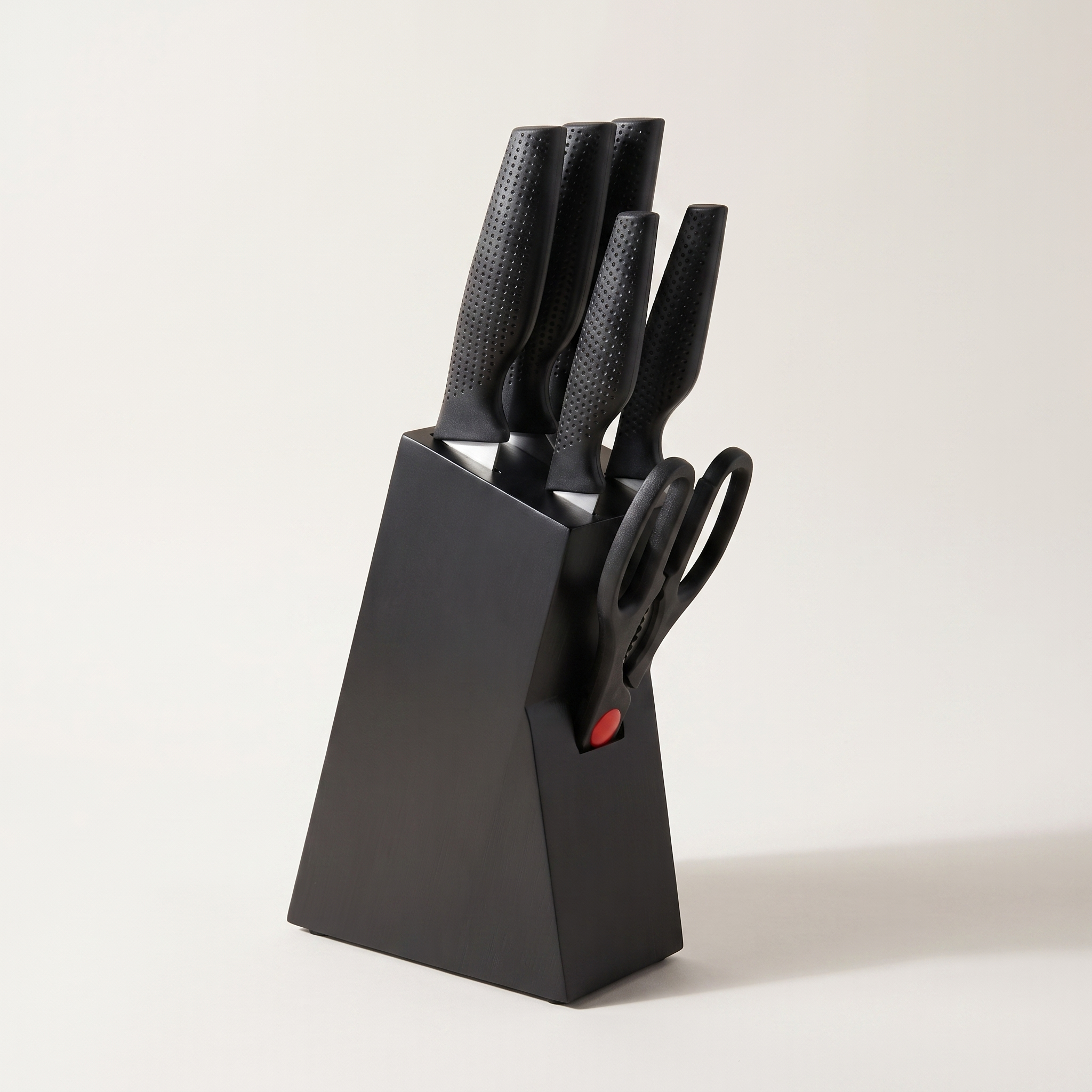 Ensemble de 7 couteaux de cuisine avec bloc en chêne noir