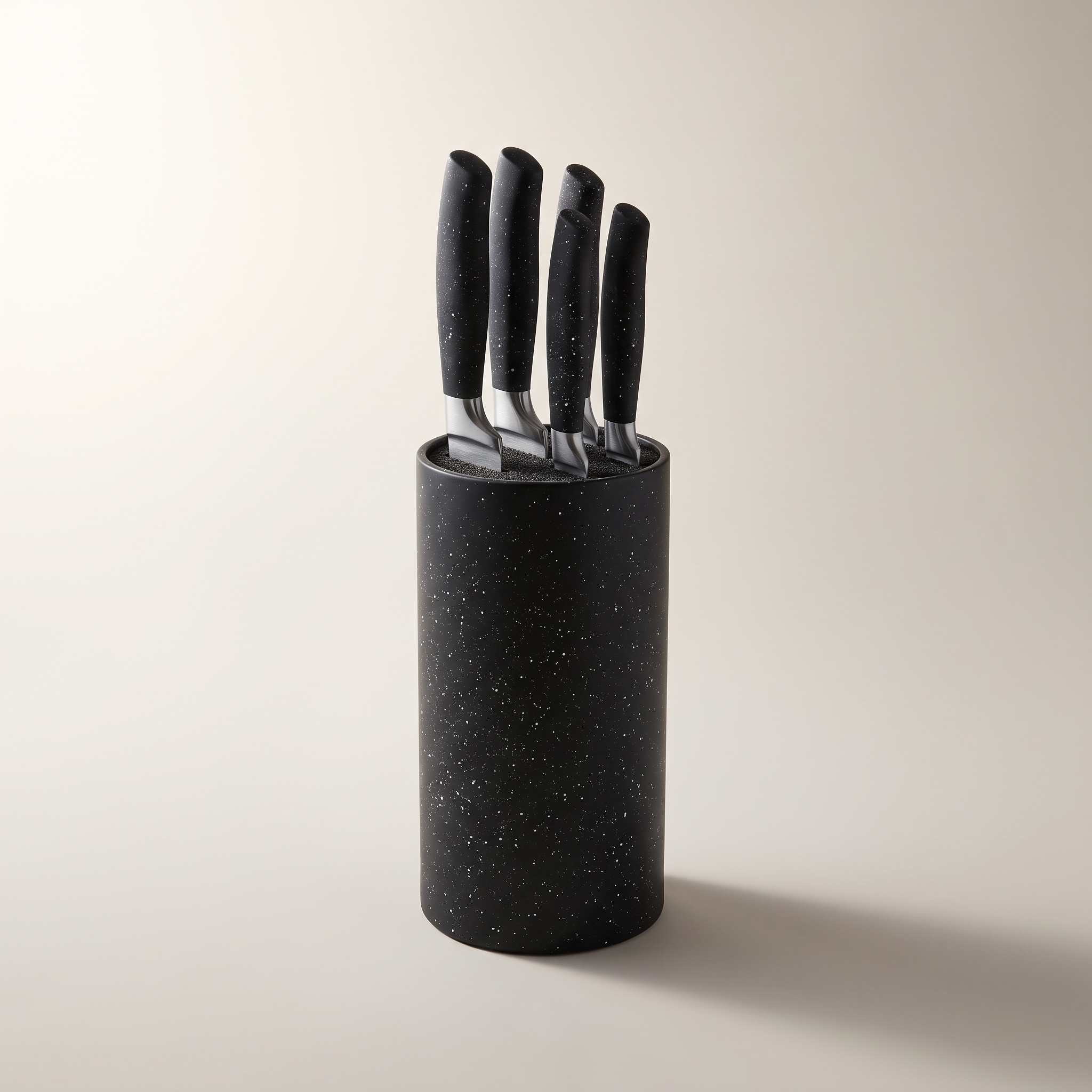 Ensemble de 6 couteaux avec bloc universel — Texture granit noir