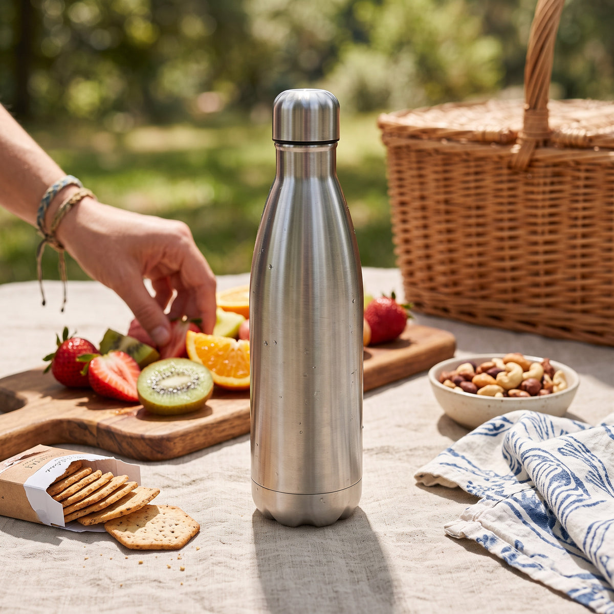 Bouteille isotherme en acier inoxydable à double paroi de 750 ml