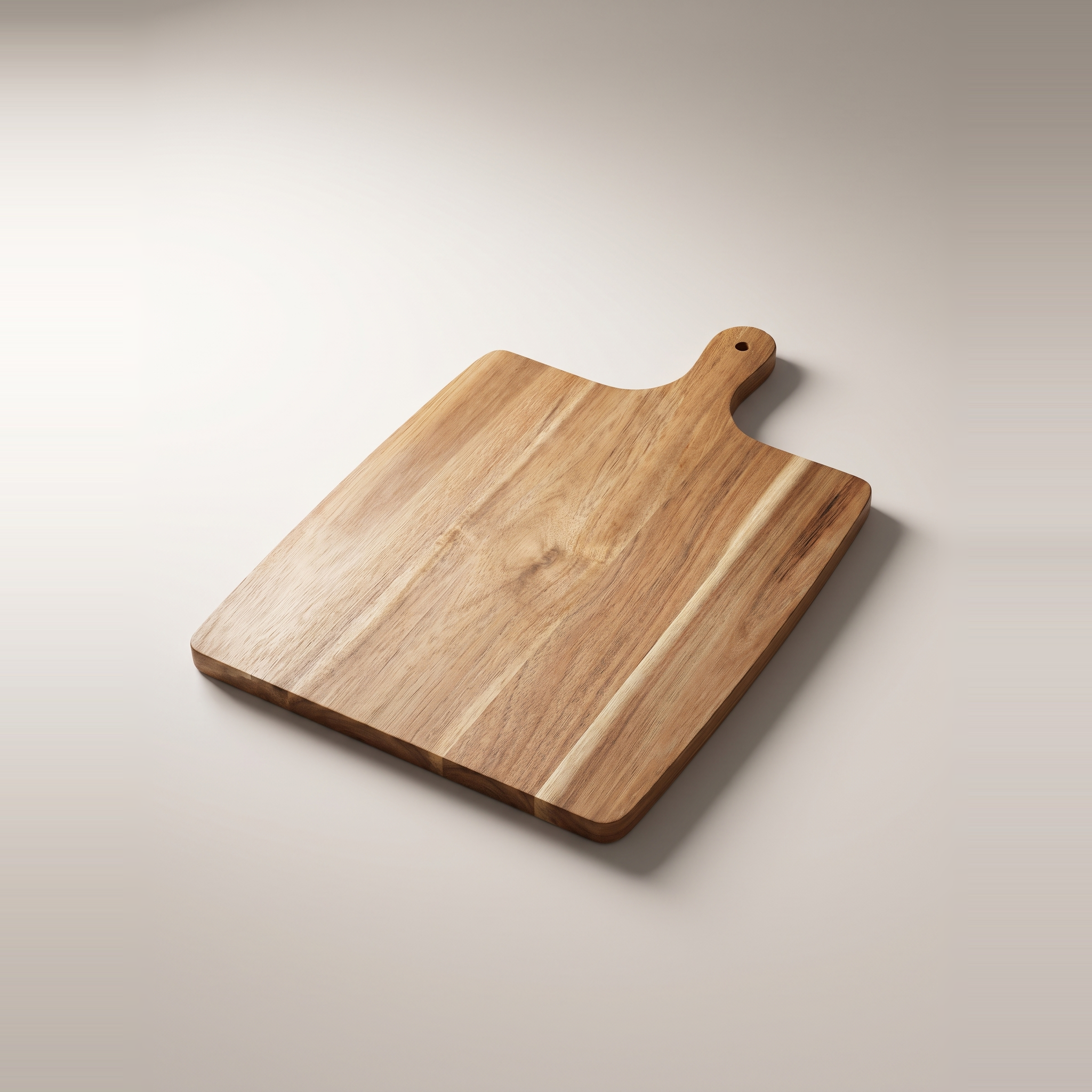 Grande planche à découper et de service carrée en bois d'acacia