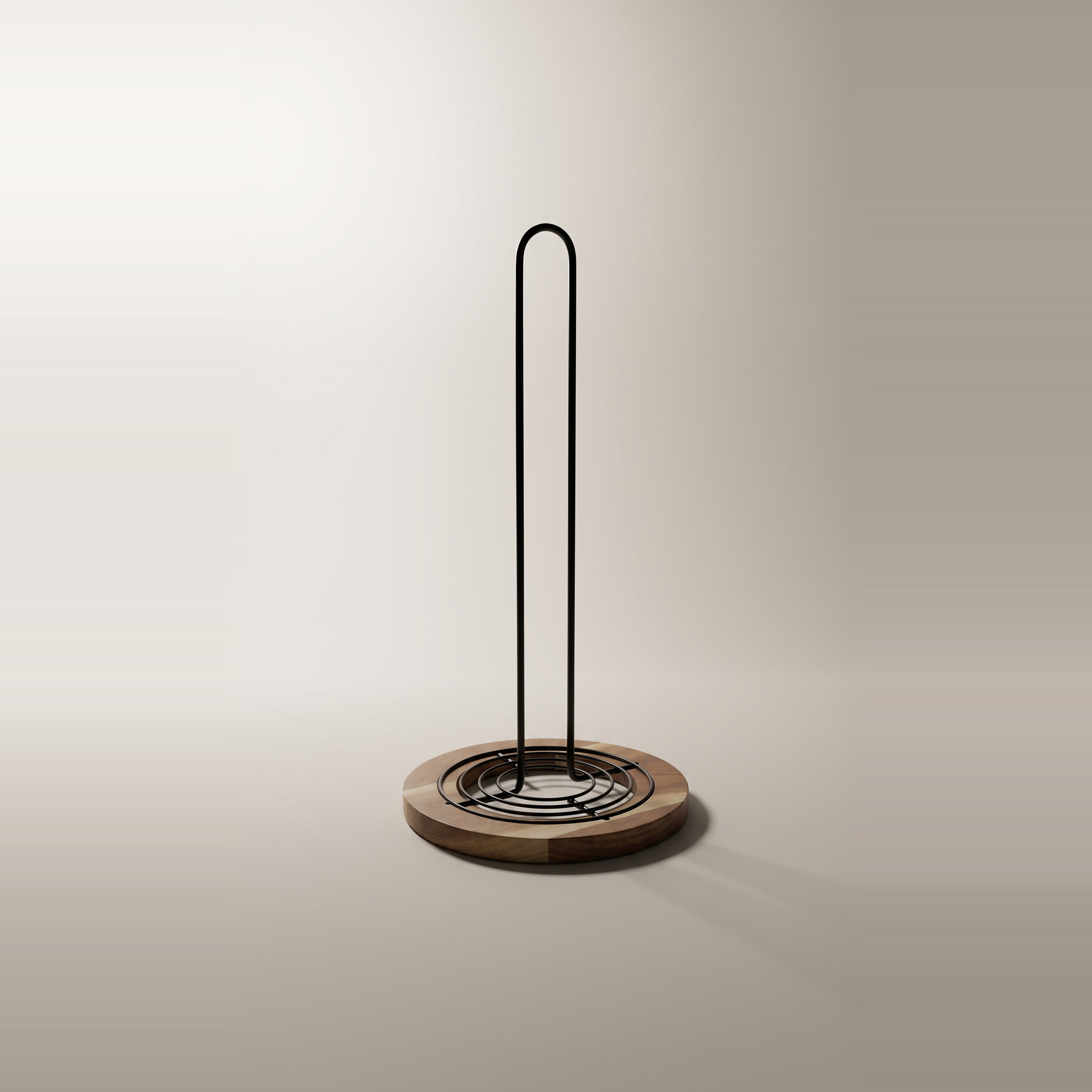 Porte-serviettes en fil d'acier et acacia