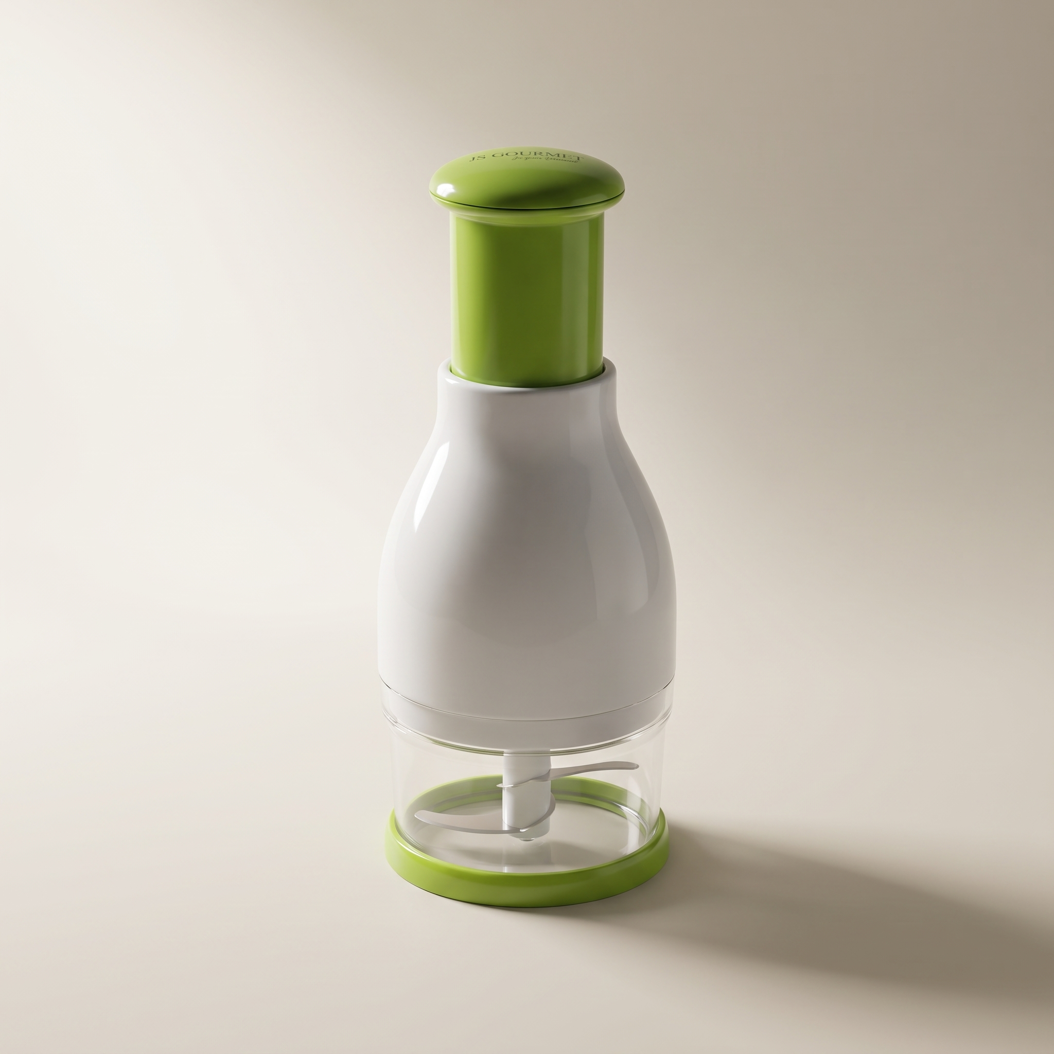 Push-Down Manual Food Chopper with Stainless Steel Blade