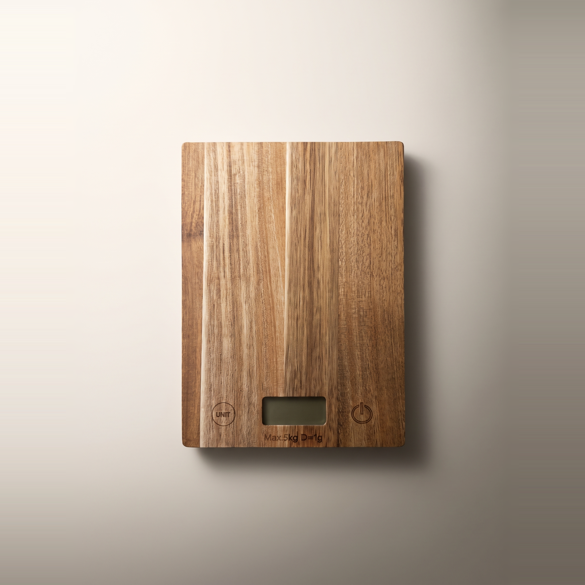 Digital Acacia Wood Kitchen Scale with LCD Display