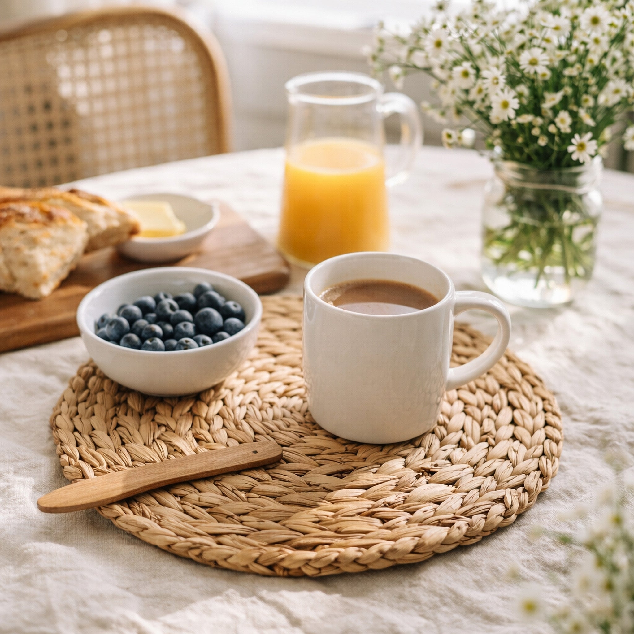 JS Gourmet Round Water Hyacinth Placemat