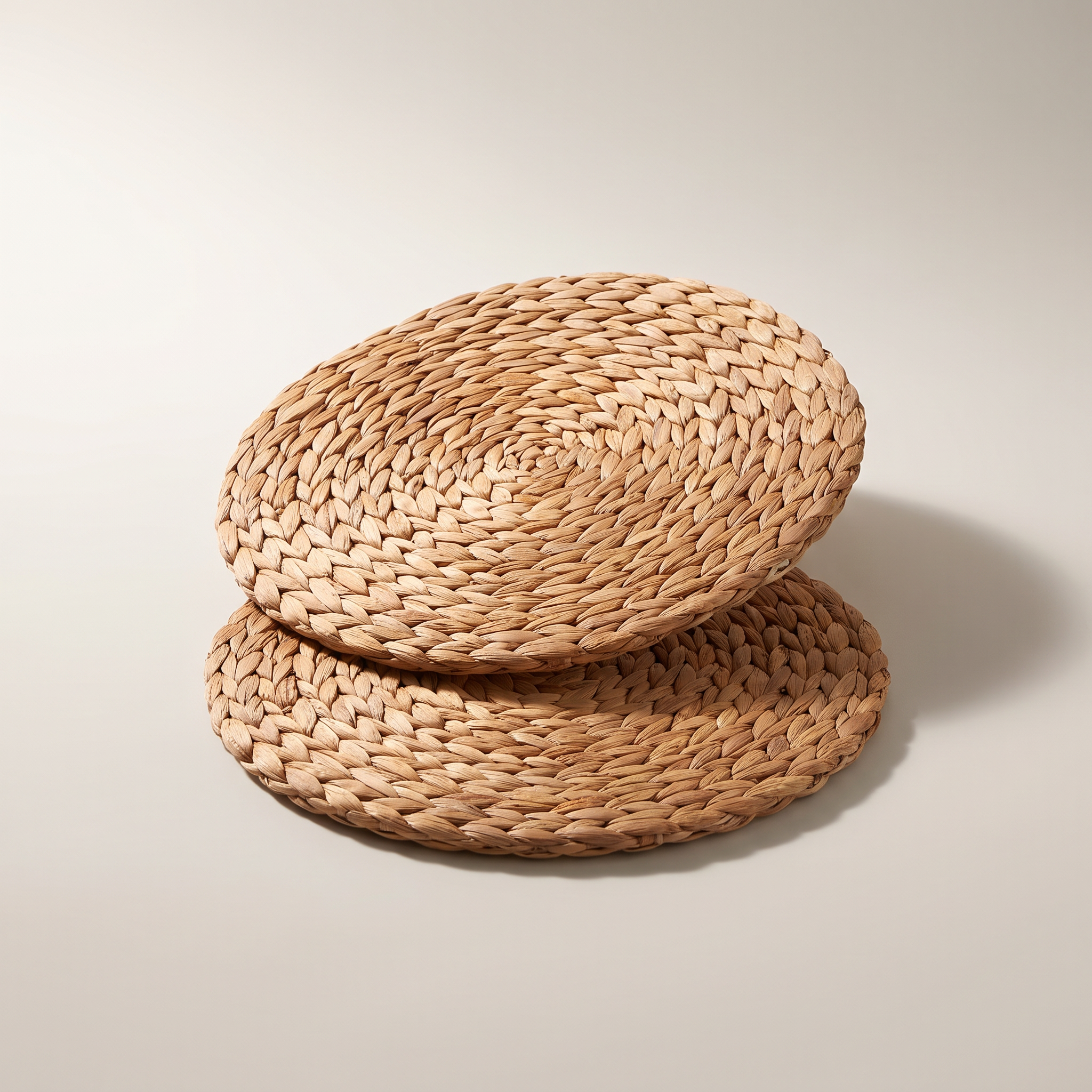 Sets de table ronds en jacinthe d'eau, lot de 2 (32 cm)