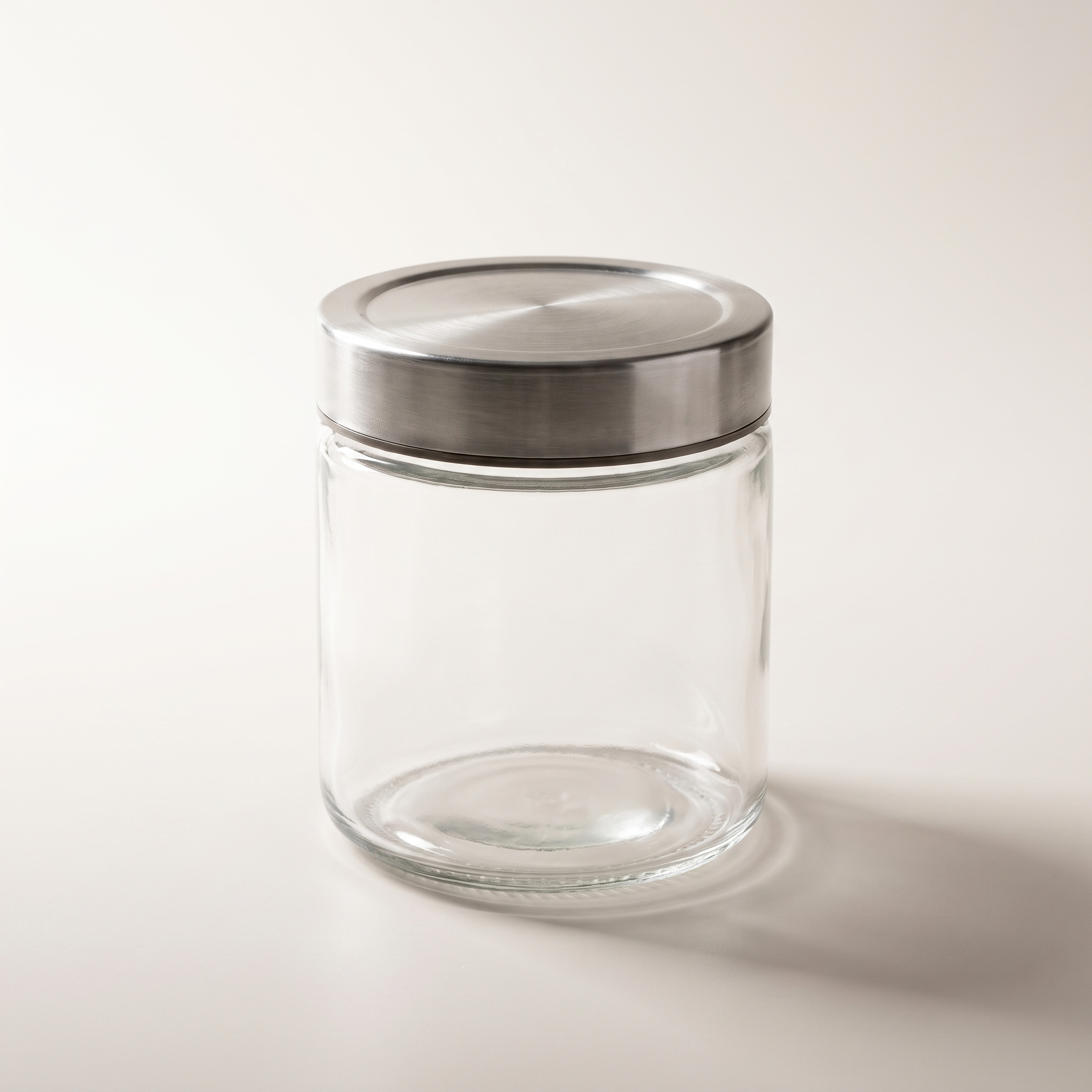 Bocal en verre de 0,9 L avec couvercle en acier inoxydable à fermeture par torsion