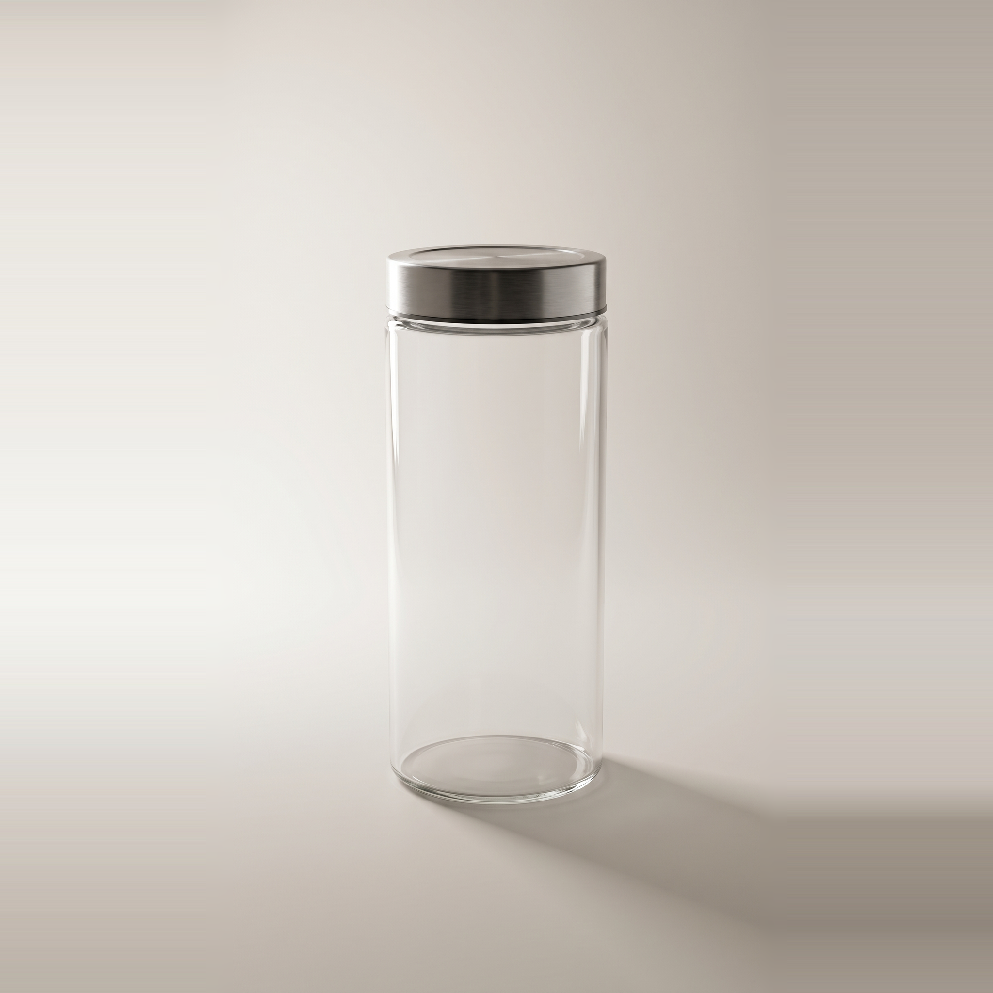 Bocal en verre avec couvercle twist-lock en acier inoxydable, 2,1 L