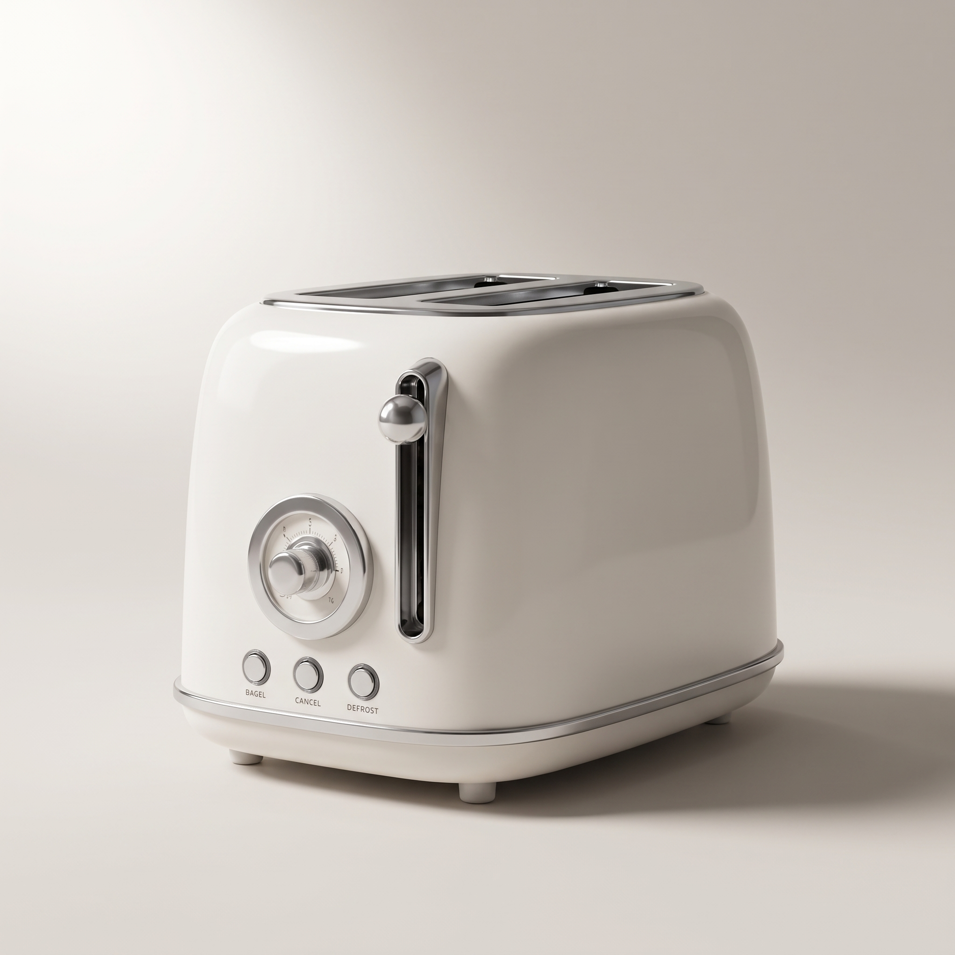 2-Slice Retro Toaster, White