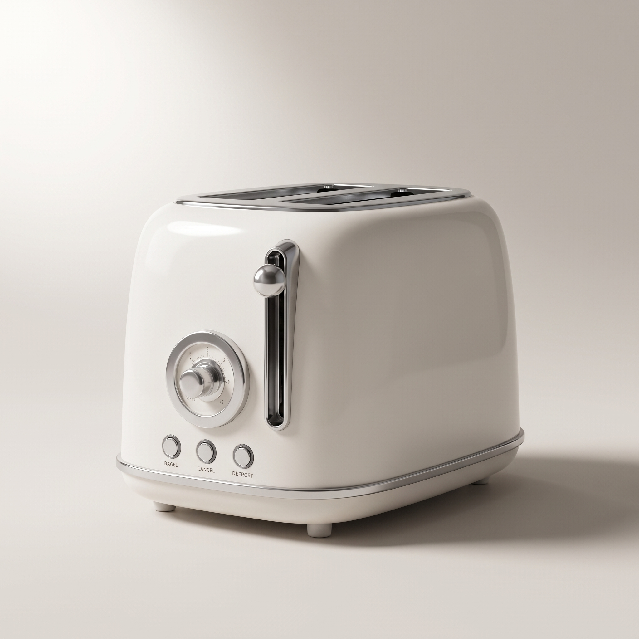 2-Slice Retro Toaster, White