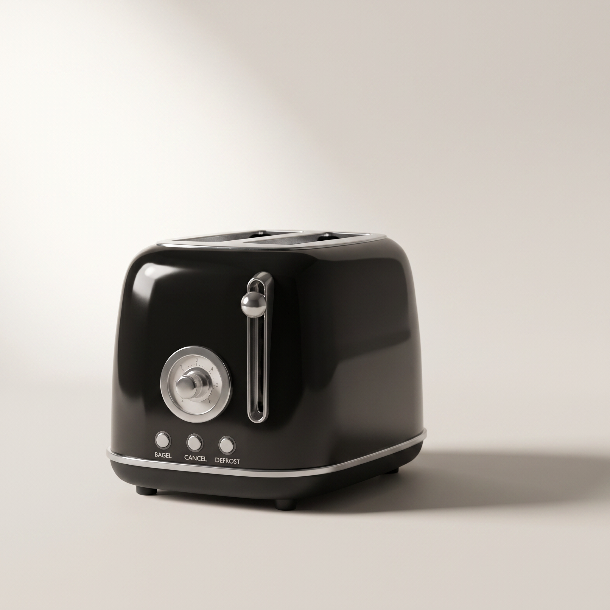 2-Slice Retro Toaster, Black