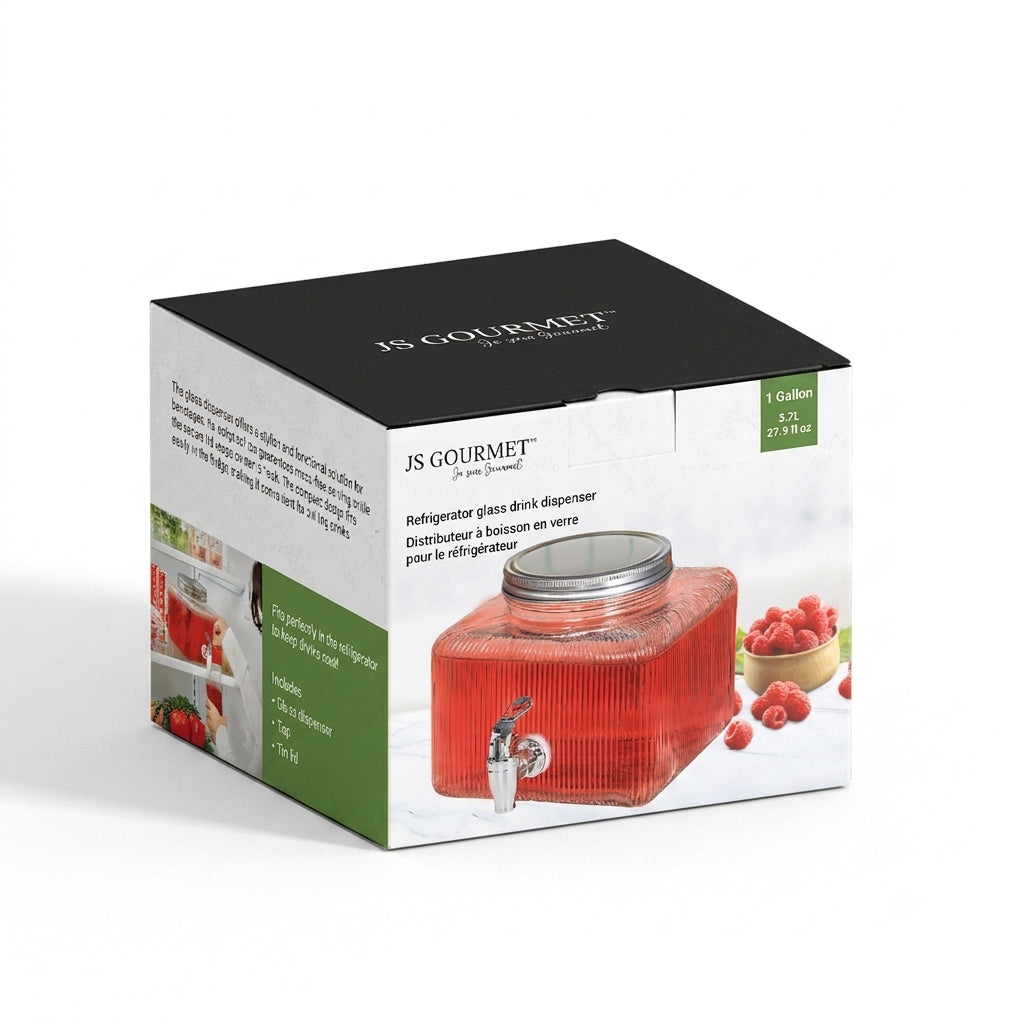 3.7 L Refrigerator Glass Drink Dispenser packaging