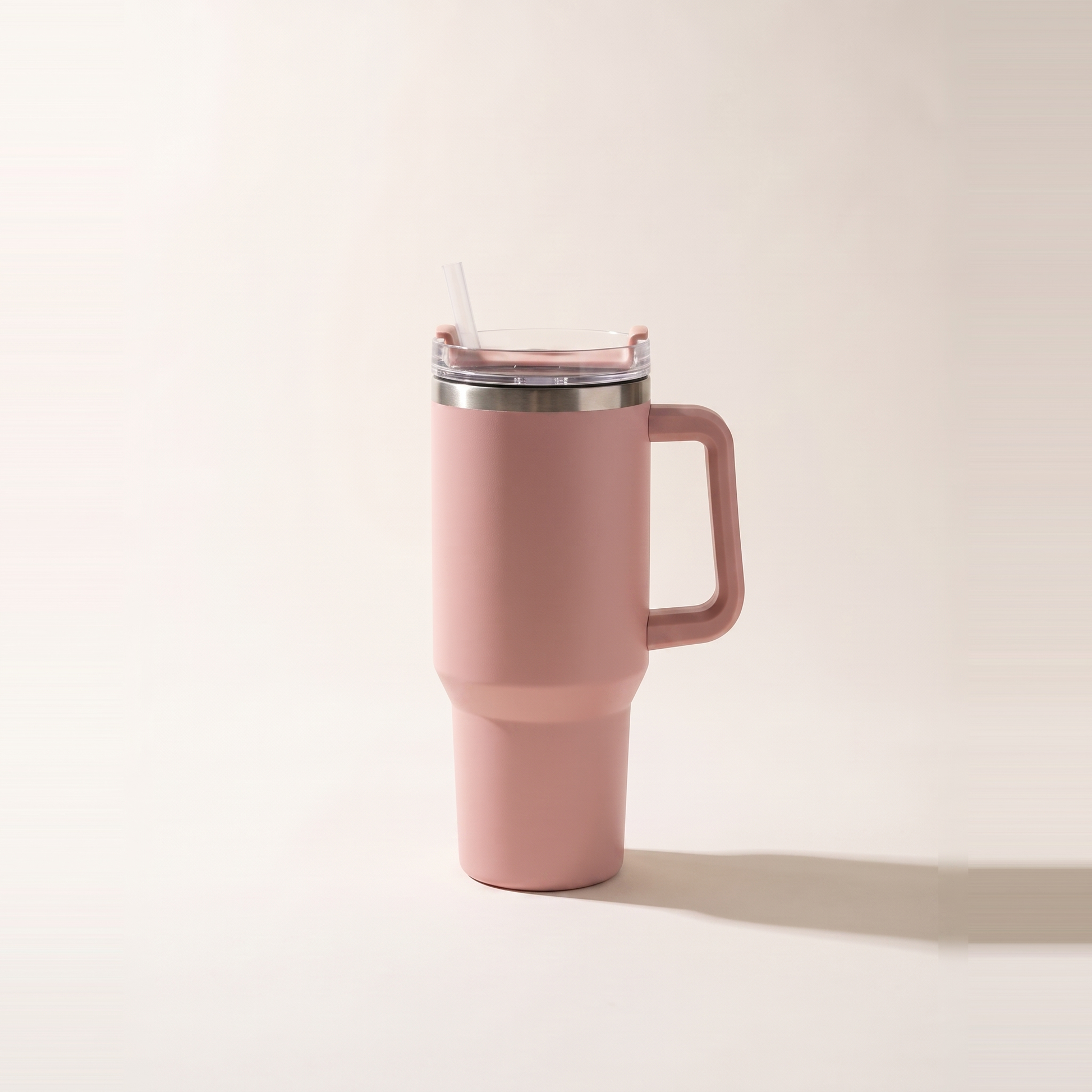 1200ml Double-Wall Insulated Stainless Steel Travel Mug — Pink